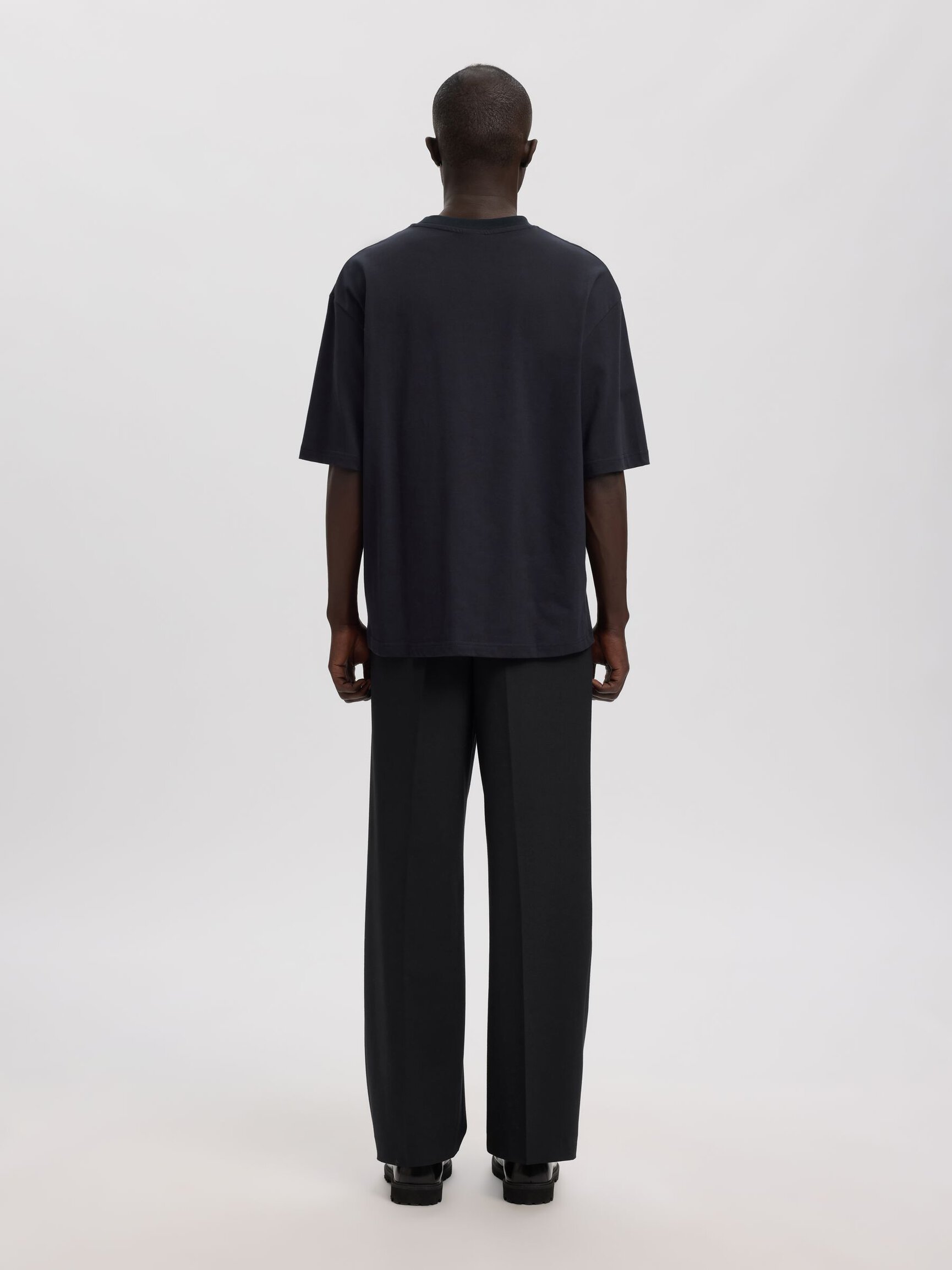 WOOL BLEND LOOSE-FIT TROUSERS