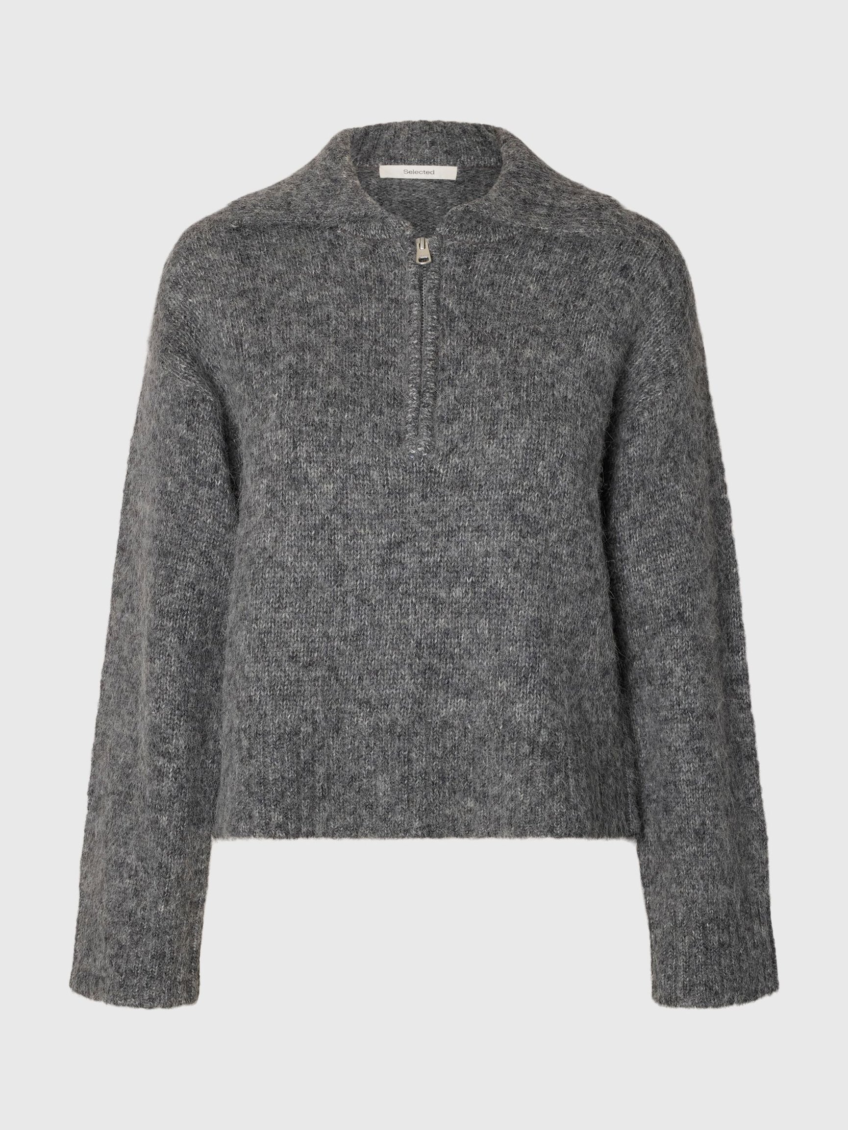 SWETER Z KRÓTKIM ZAMKIEM