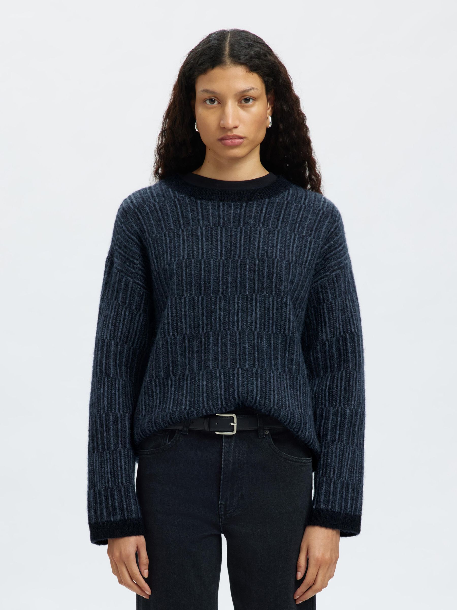 WOOL BLEND KNITTED JUMPER