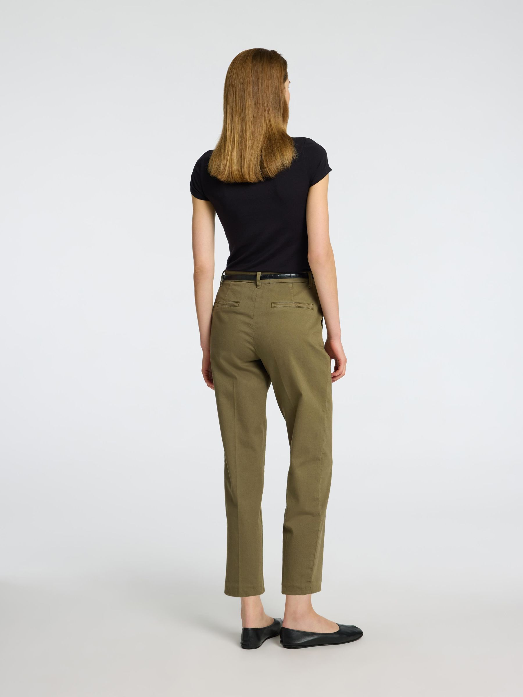 CROPPED TAPERED TROUSERS