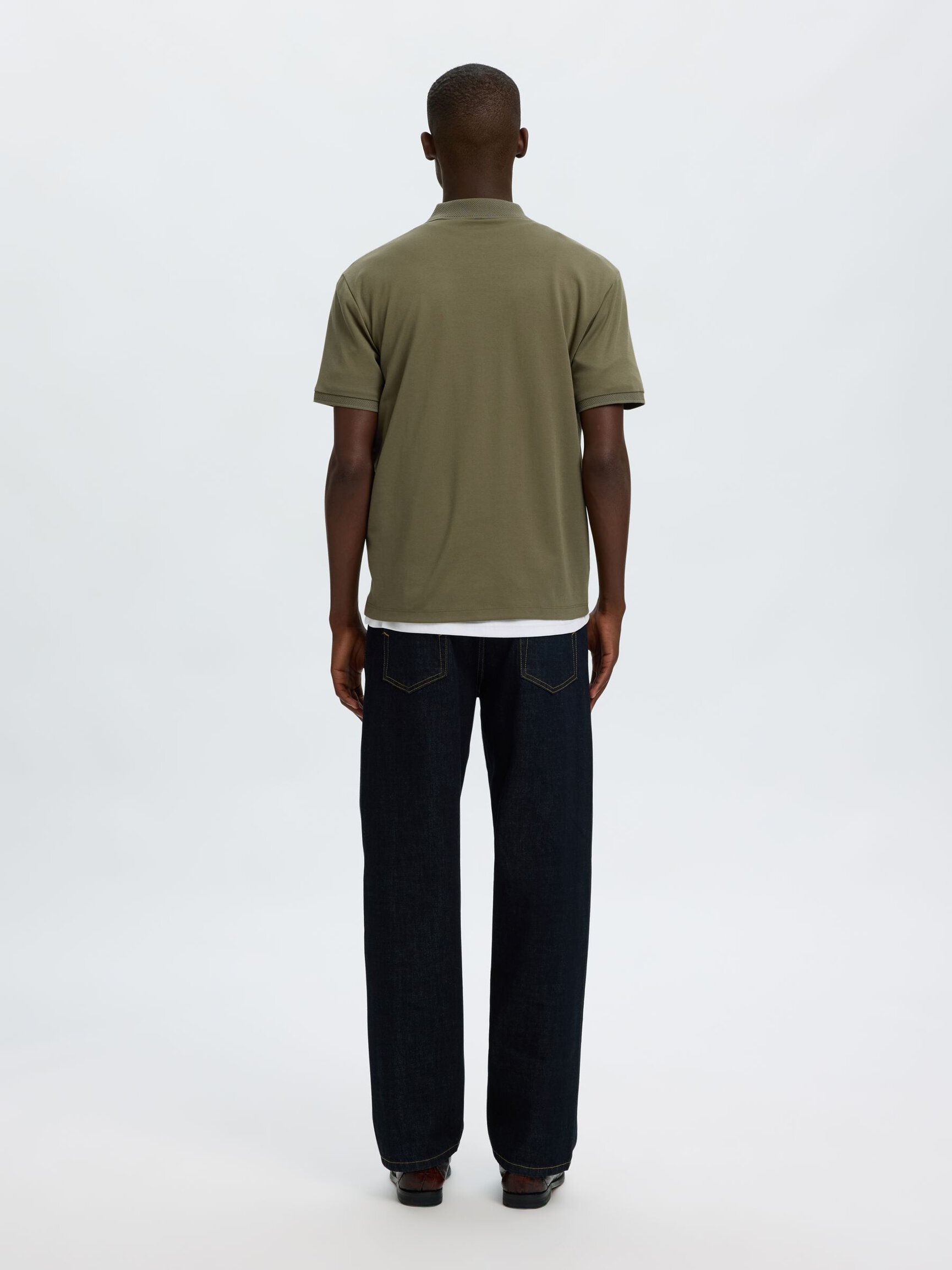 ZIPPER KNITTED POLO SHIRT