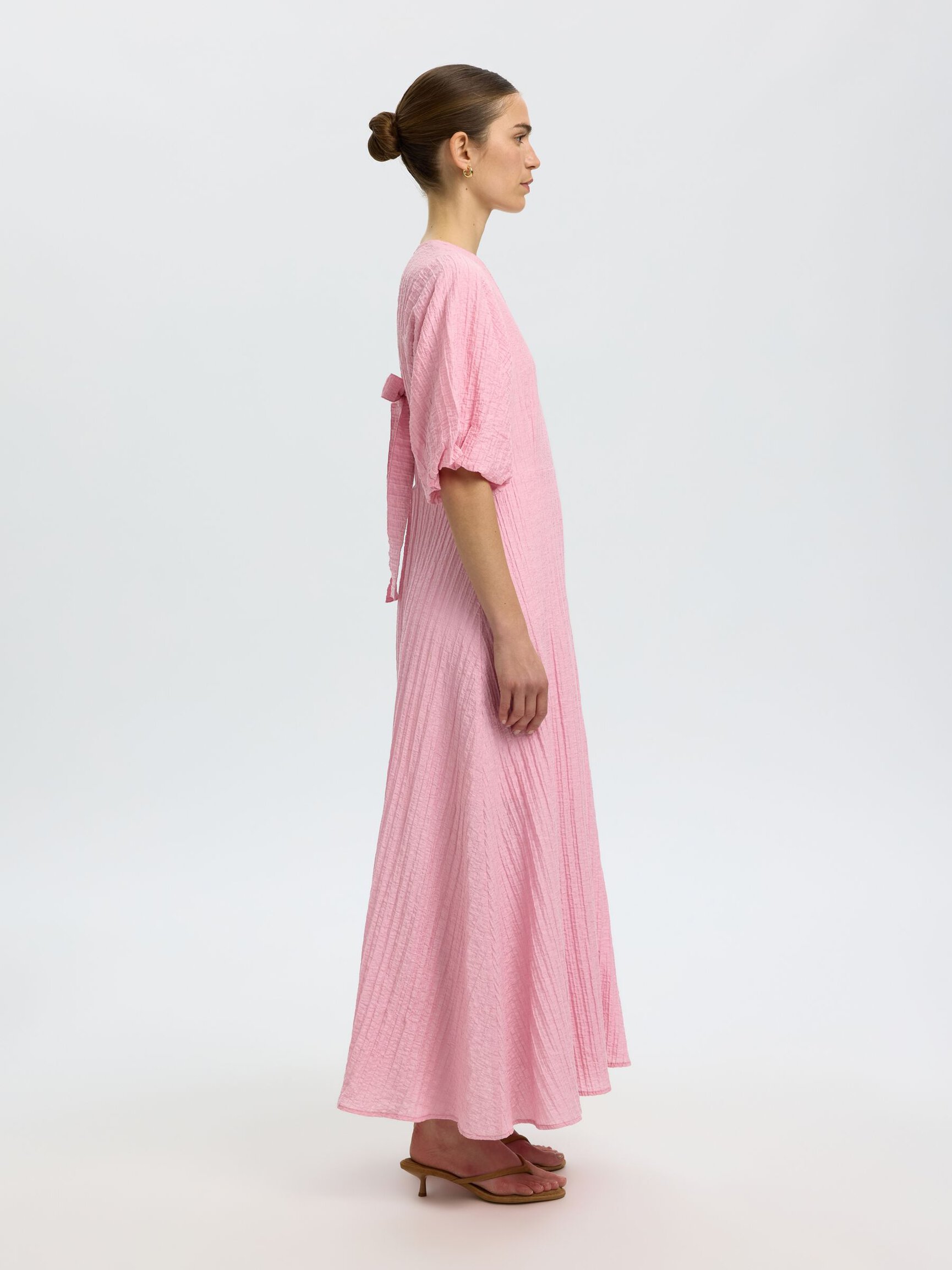 BALLOON SLEEVE MAXI DRESS