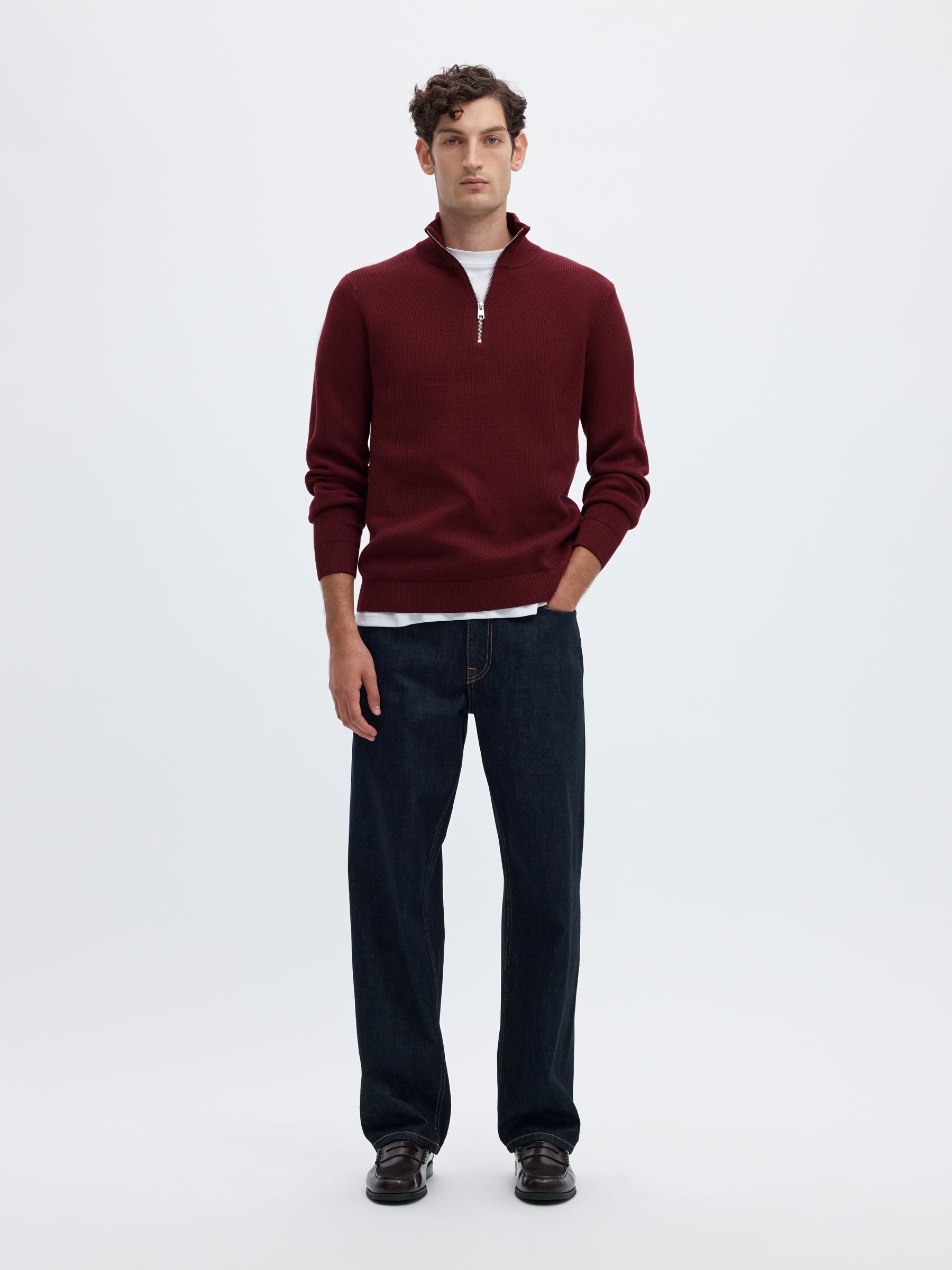 HALVE RITSSLUITING SWEATER
