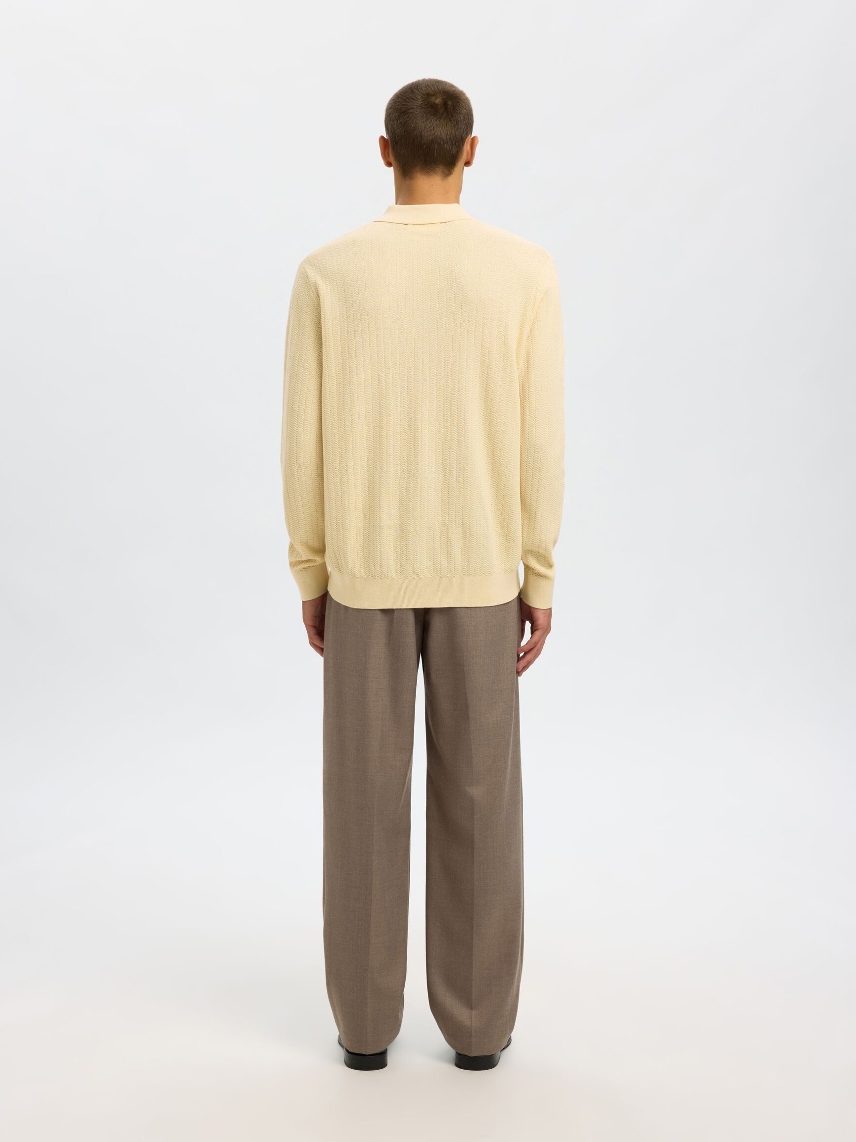 100% BAUMWOLL LANGARM-POLOSHIRT