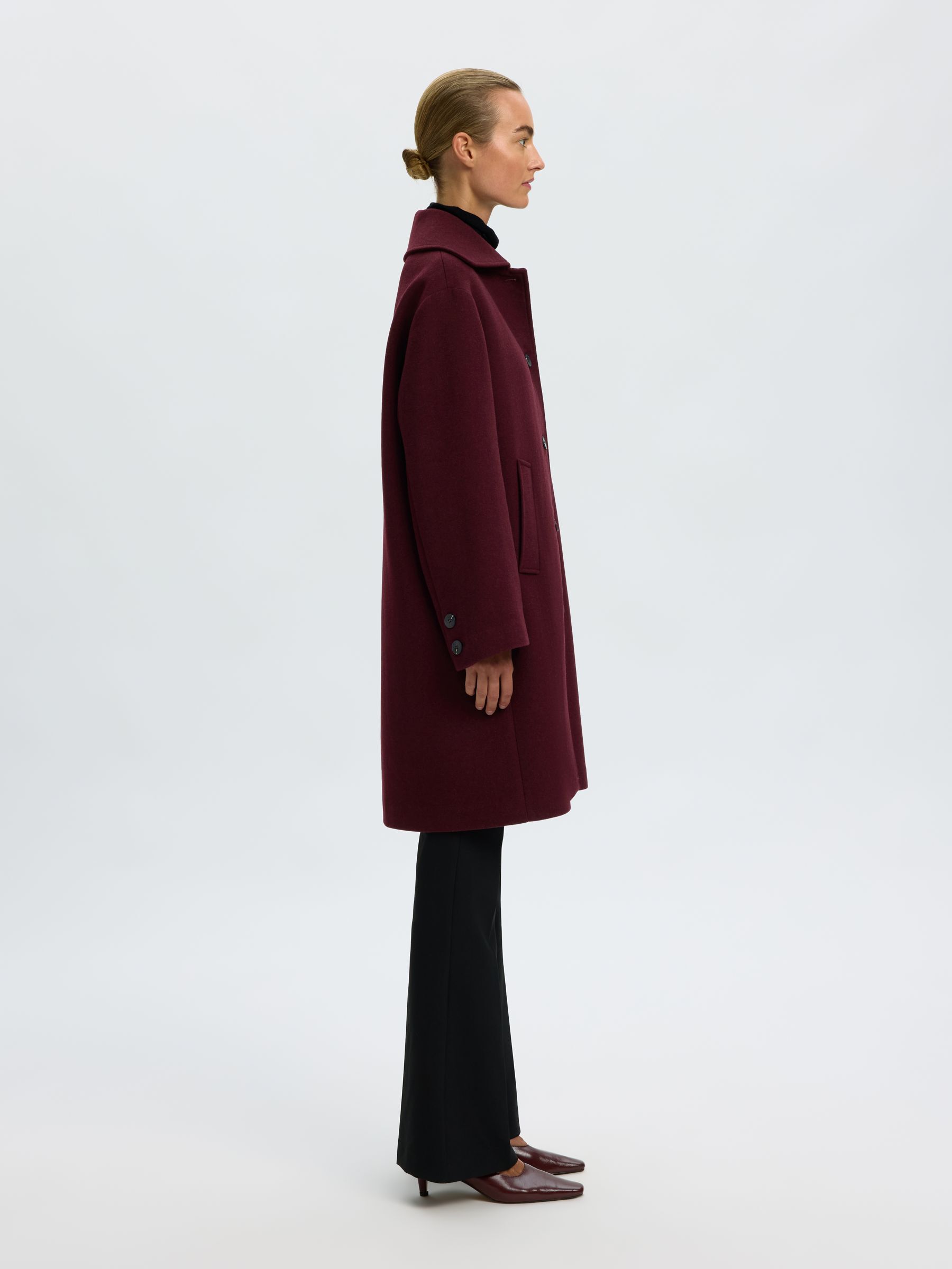 WOOL BLEND LONG COAT