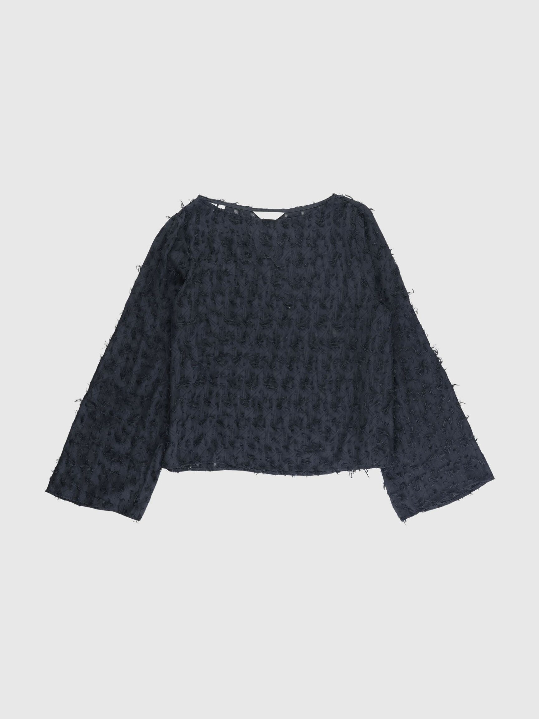 BOAT NECK JACQUARD BLOUSE