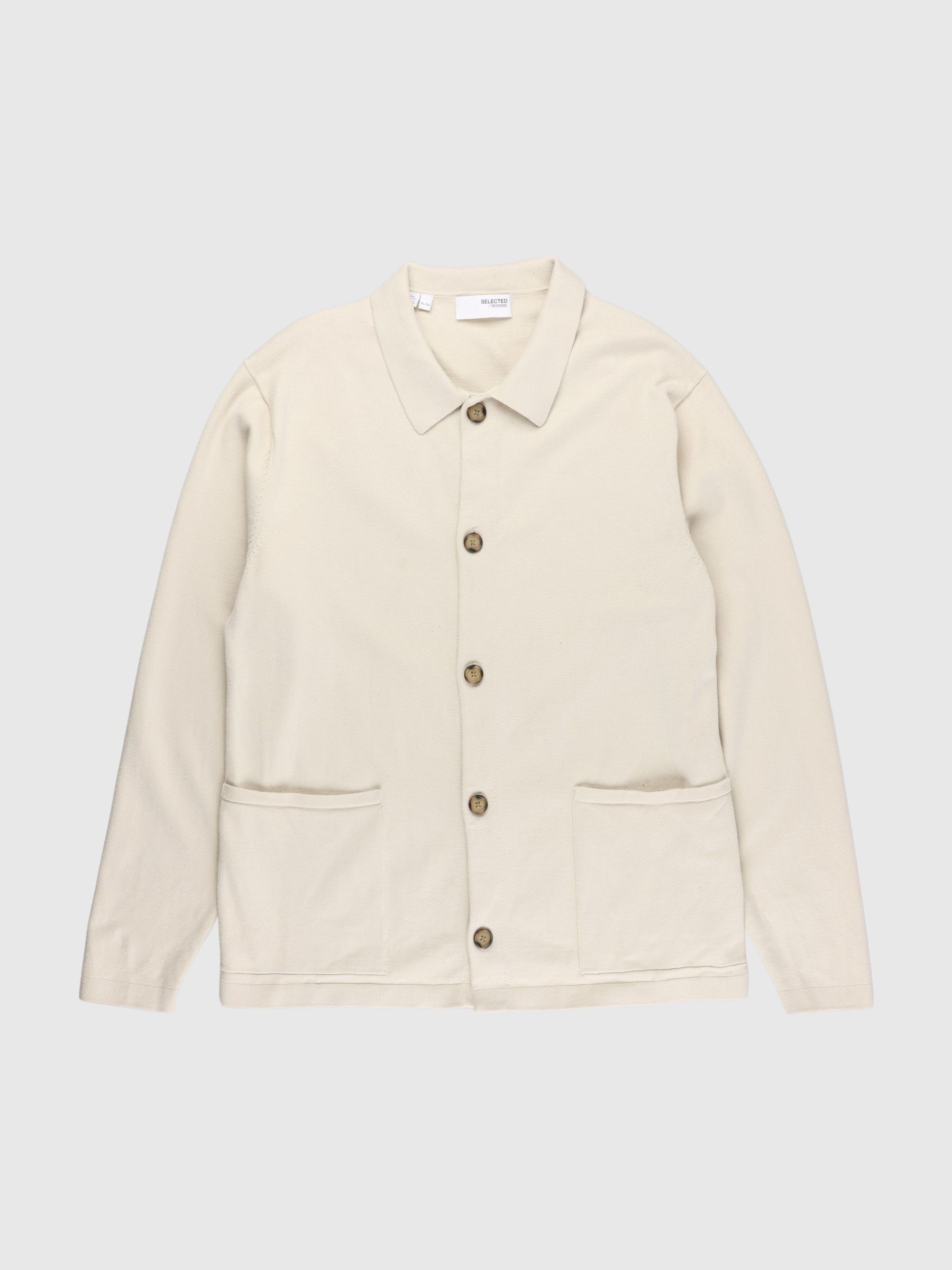 KNITTED POLO CARDIGAN