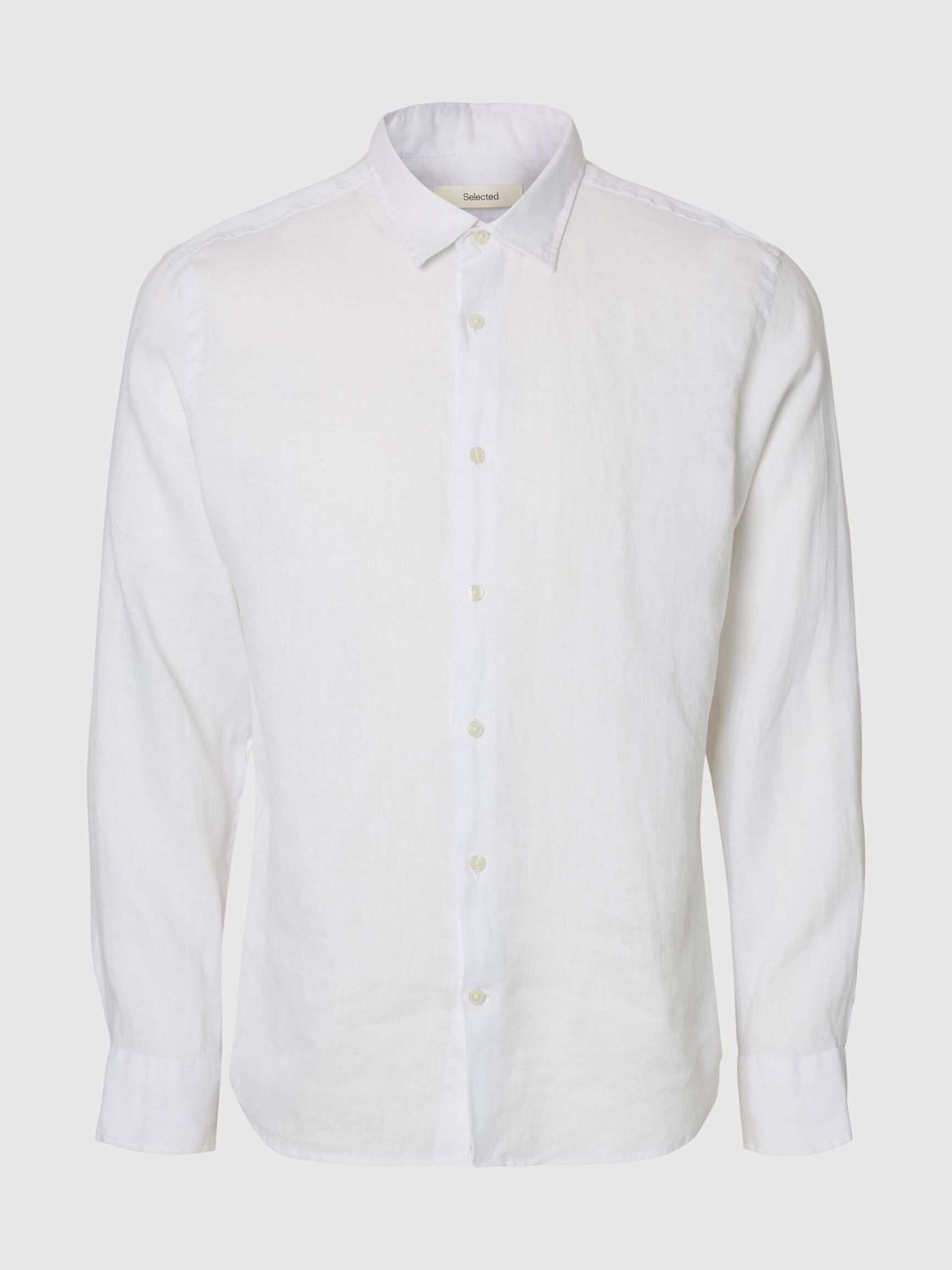 100% LINEN SHIRT, White, highres
