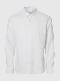 100% LINEN SHIRT, White, highres