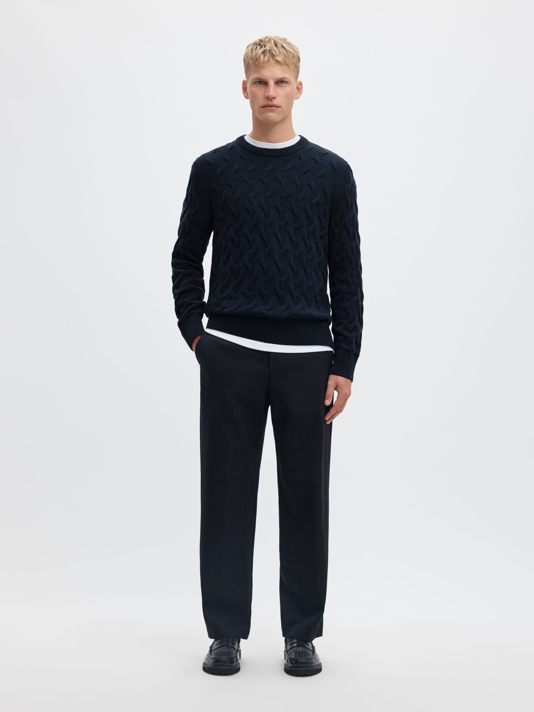 CABLE KNIT CREWNECK JUMPER