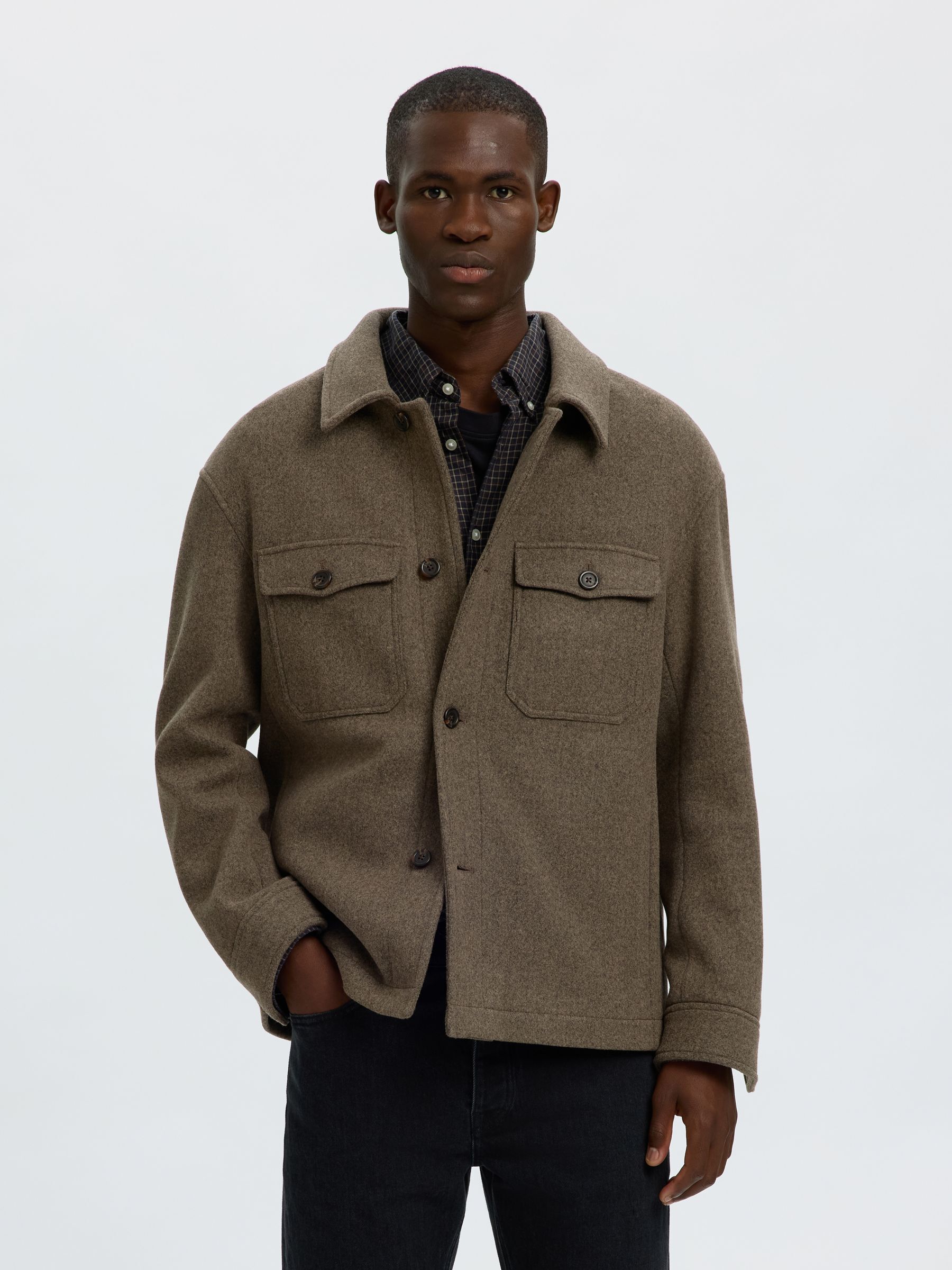 WOOL BLEND SHACKET