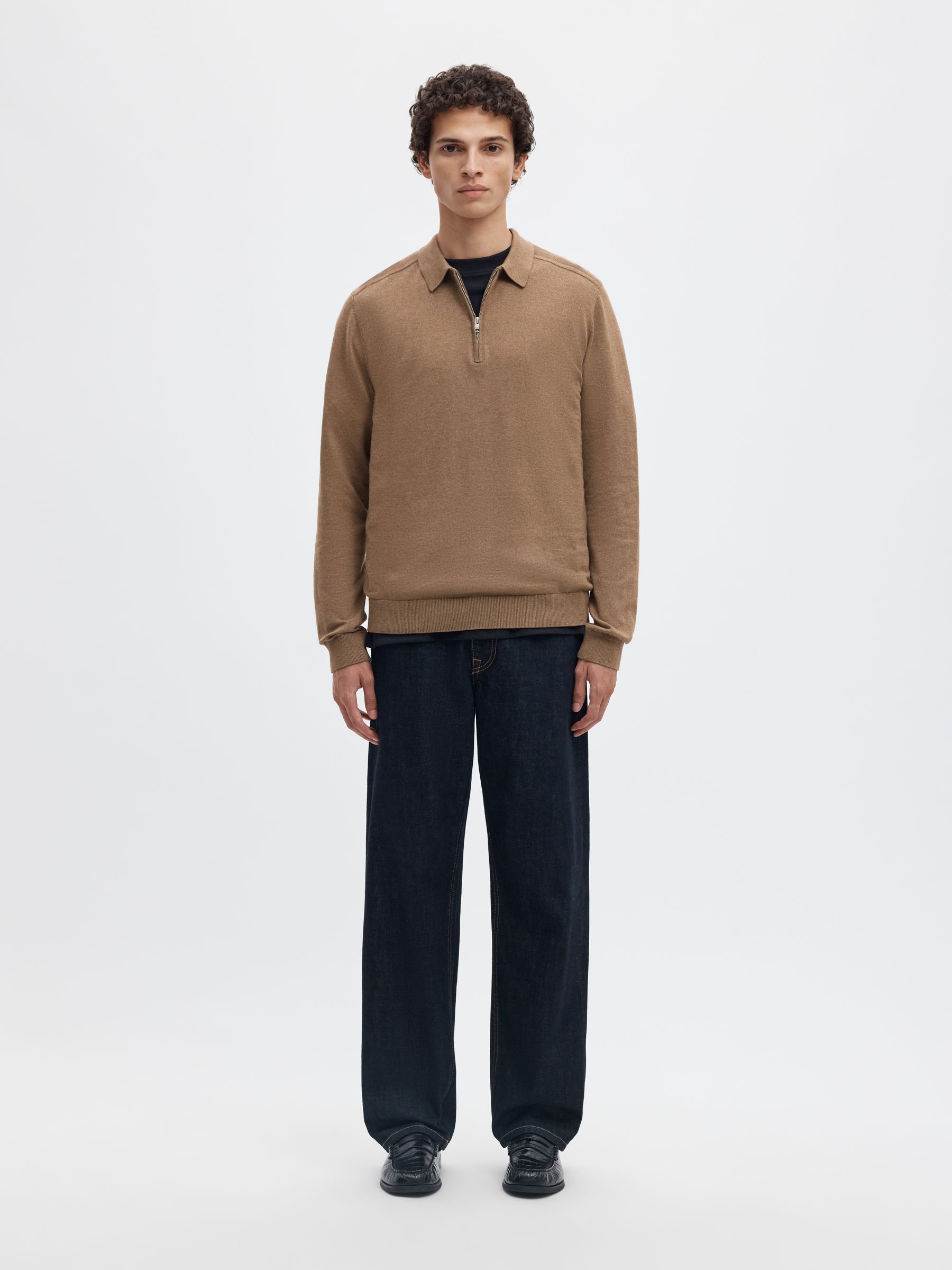 KNITTED LONG-SLEEVED POLO