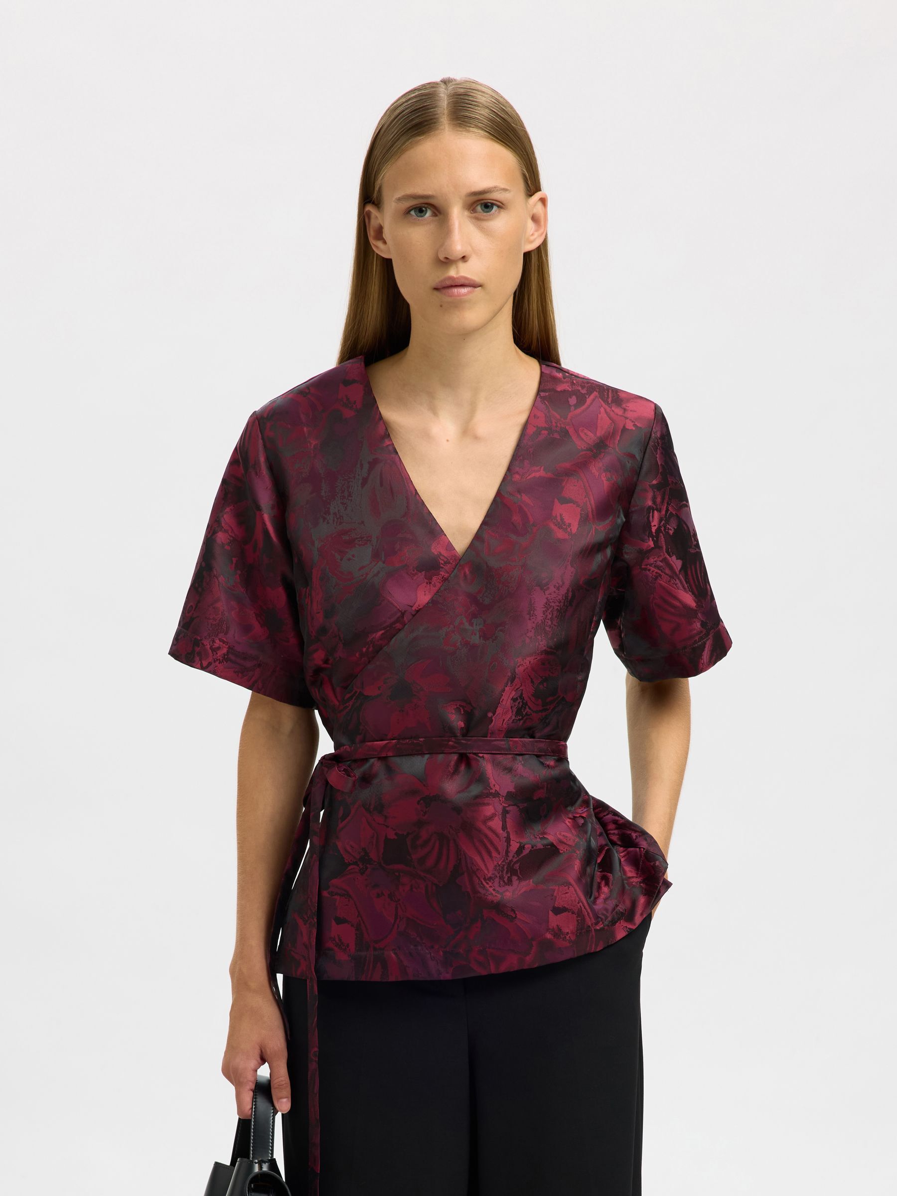 JACQUARD WRAP TOP