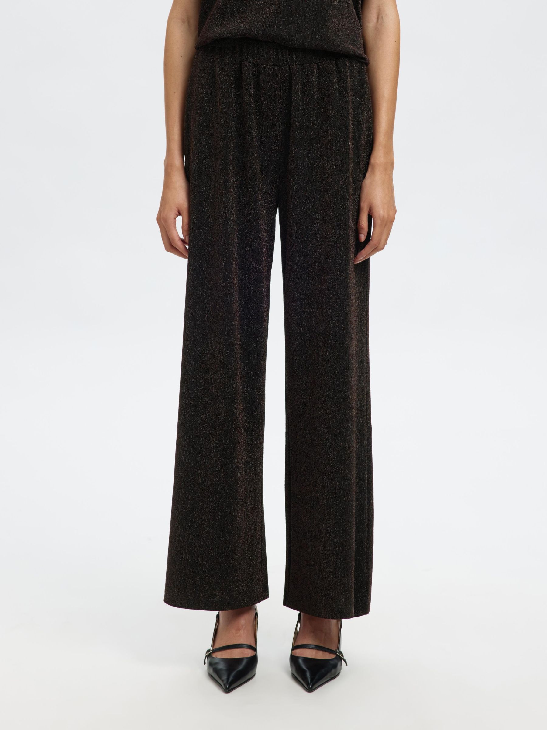 GLITTER HIGH WAISTED TROUSERS