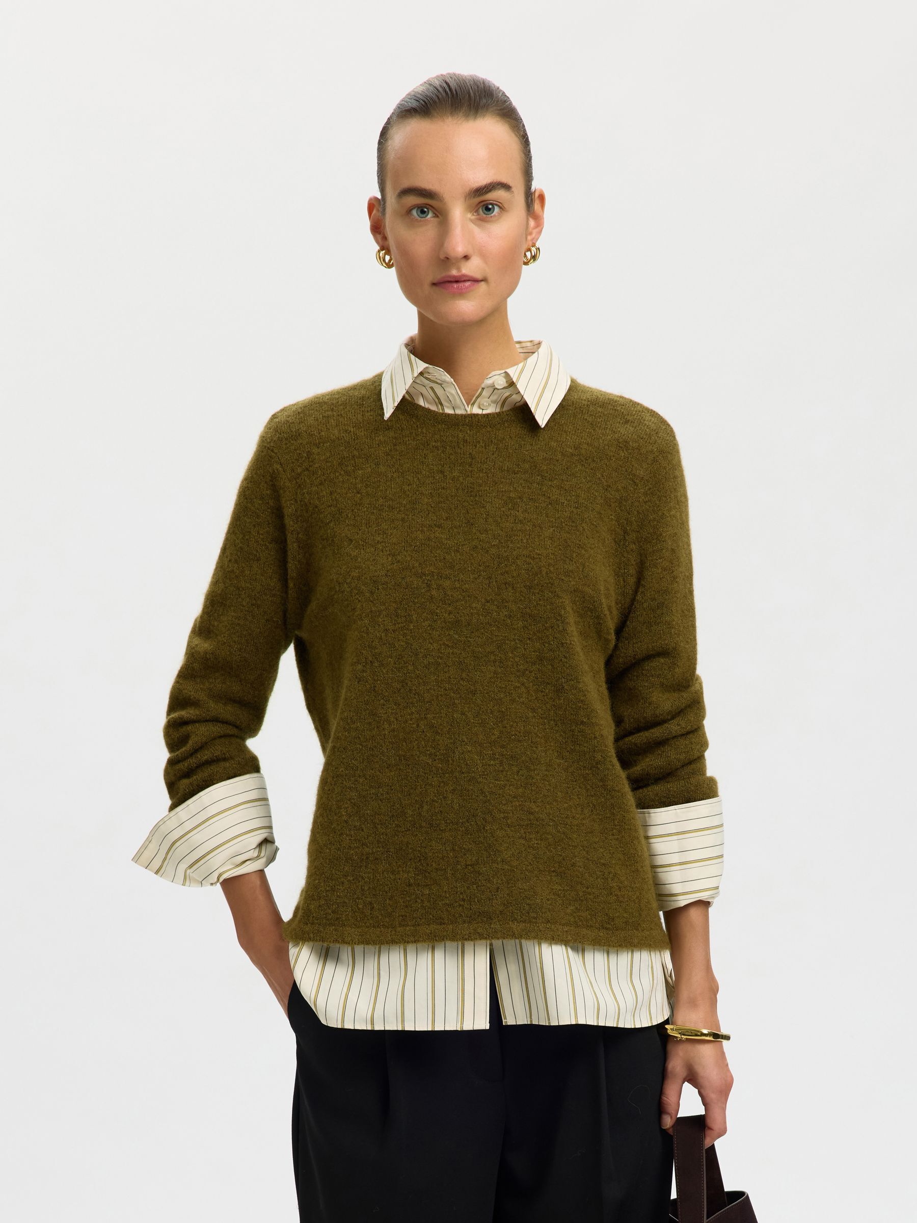 WOOL BLEND KNITTED PULLOVER