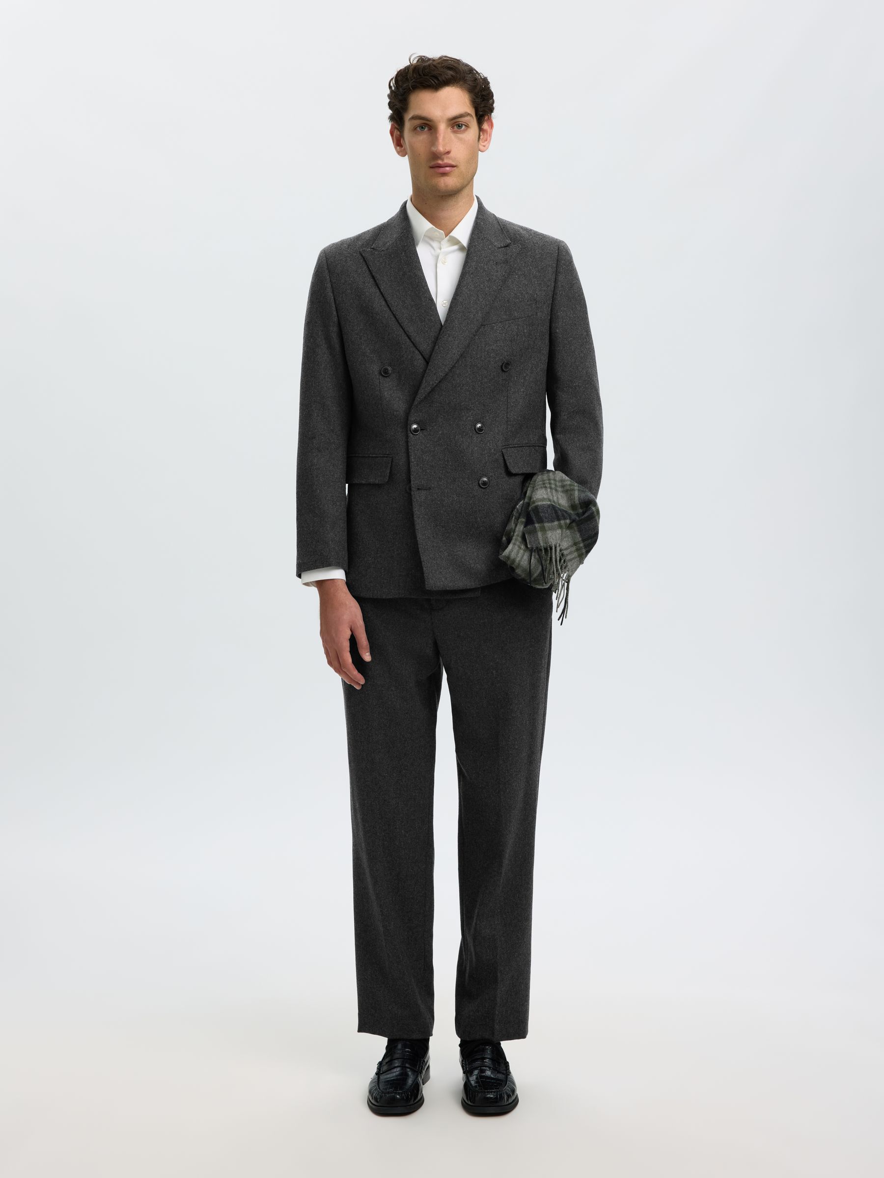 WOOL BLEND SUIT TROUSERS