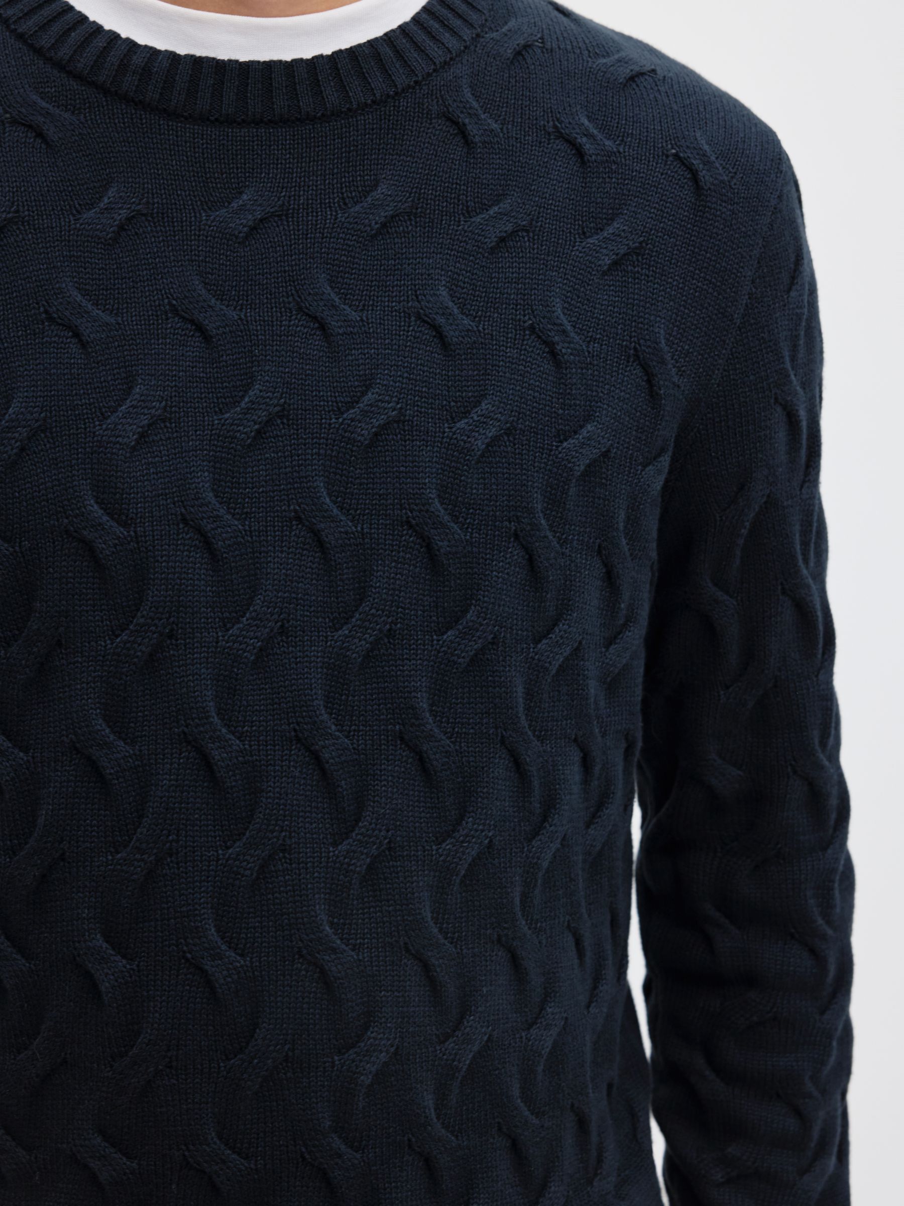 CABLE KNIT CREWNECK JUMPER