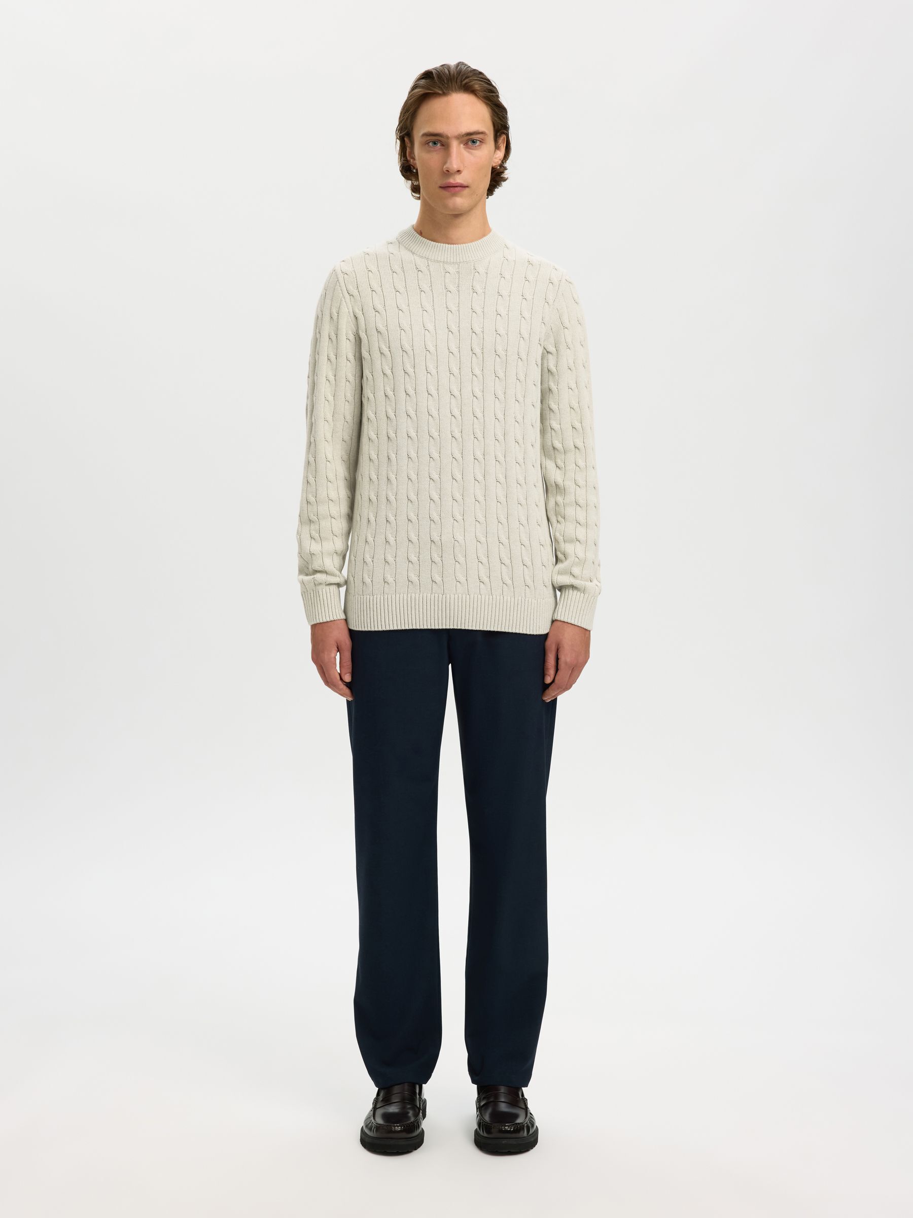 CABLE KNIT KNITTED JUMPER
