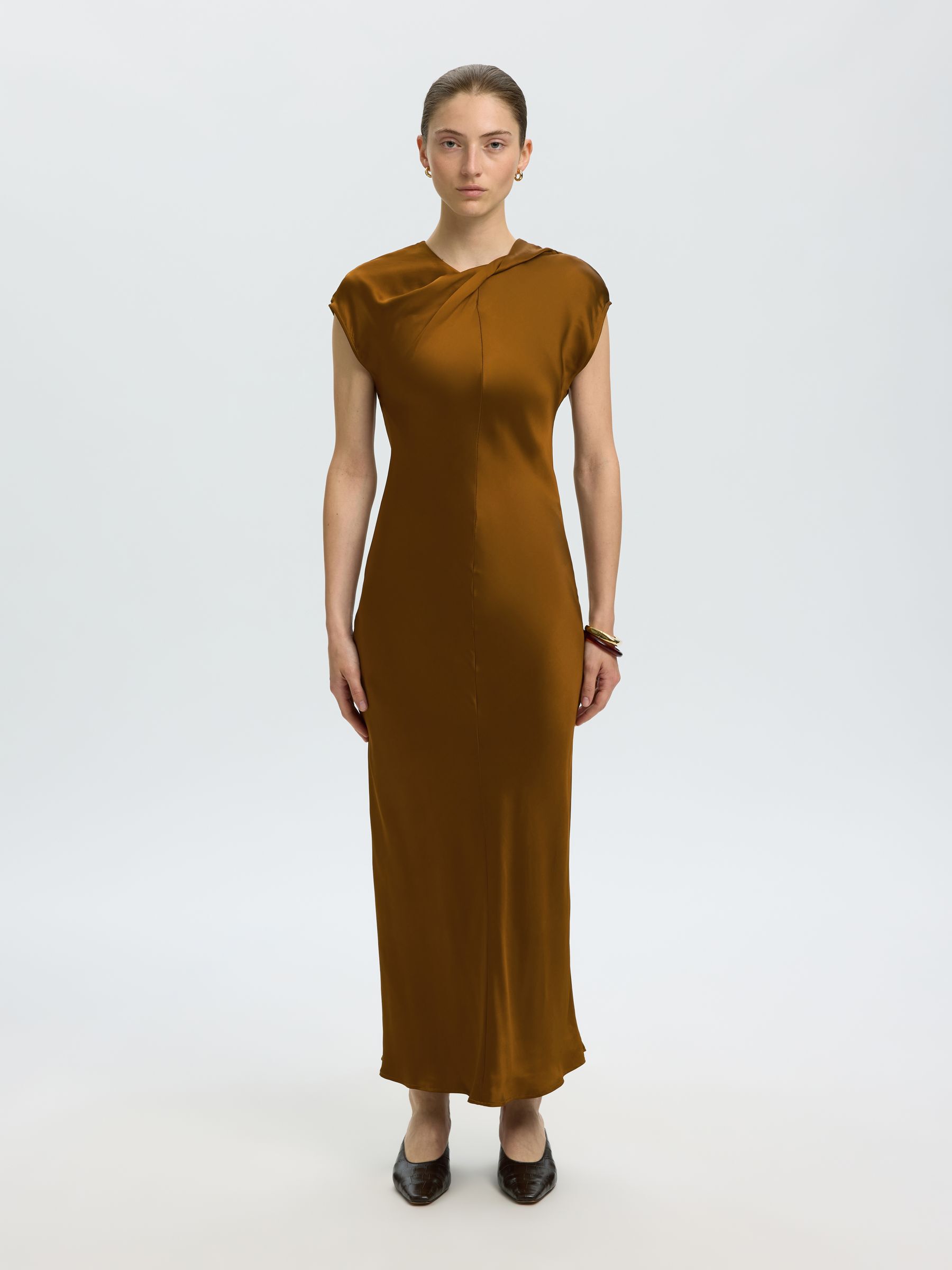 SATIN MAXI DRESS