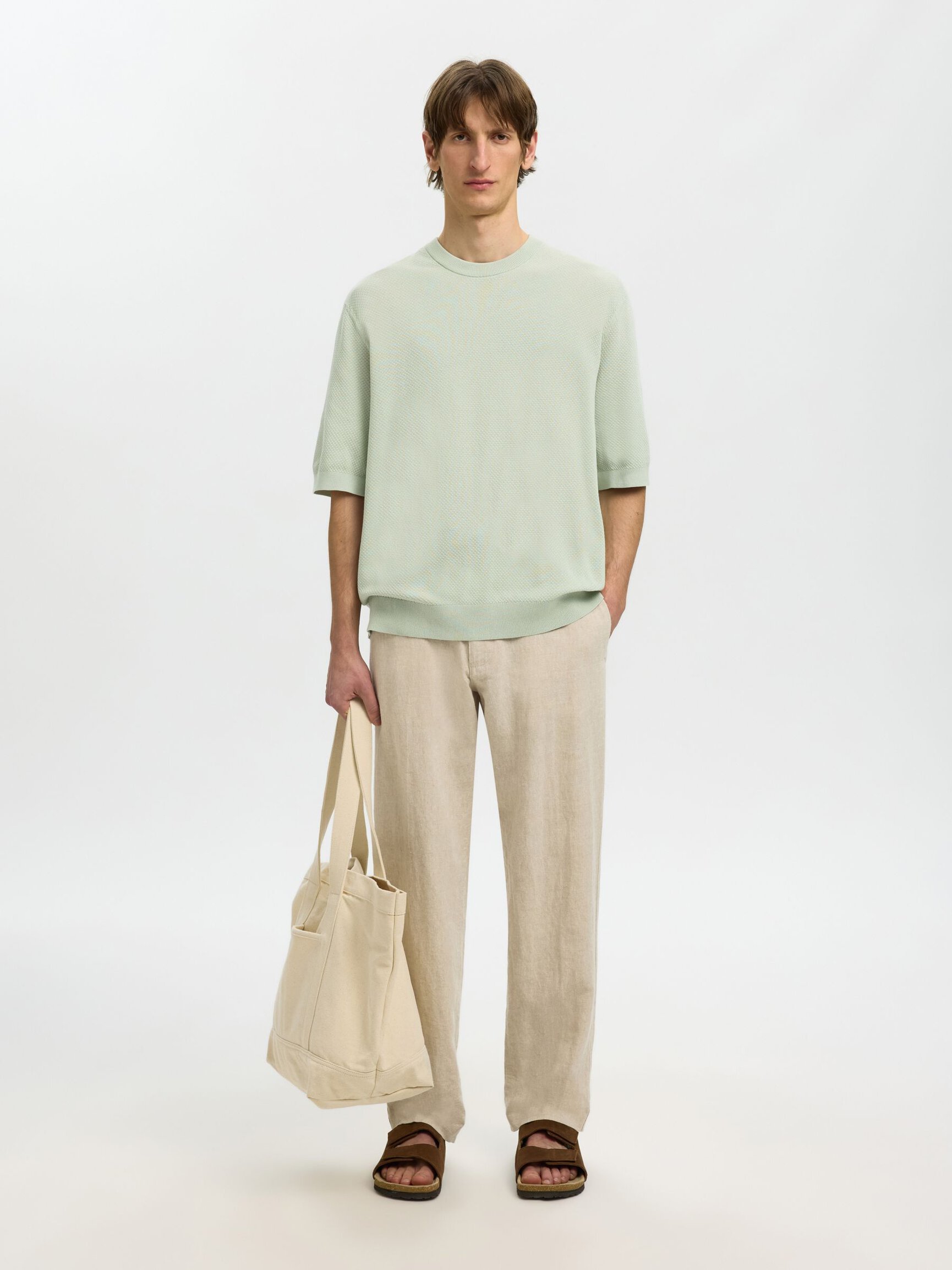KNITTED COTTON T-SHIRT