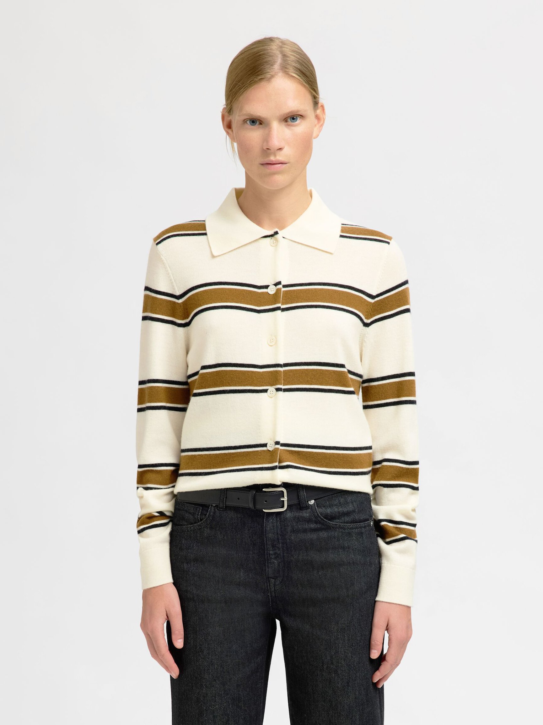 100% MERINO WOOL LONG-SLEEVED POLO