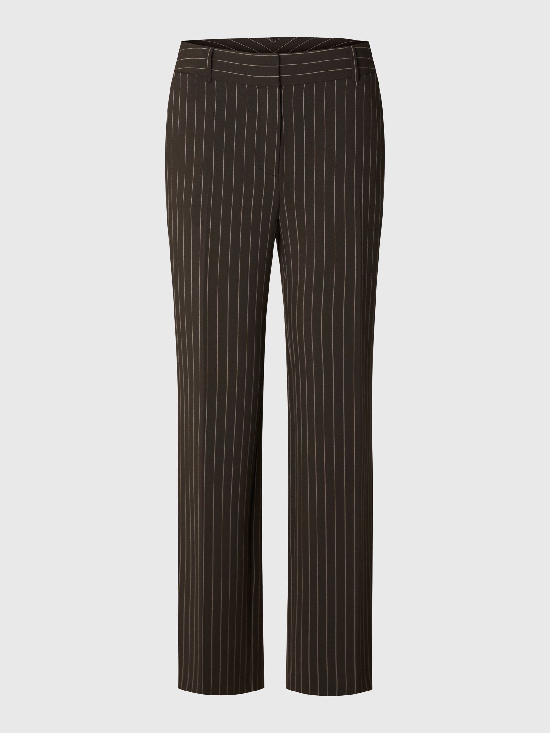 VISCOSE BLEND PINSTRIPE TROUSERS