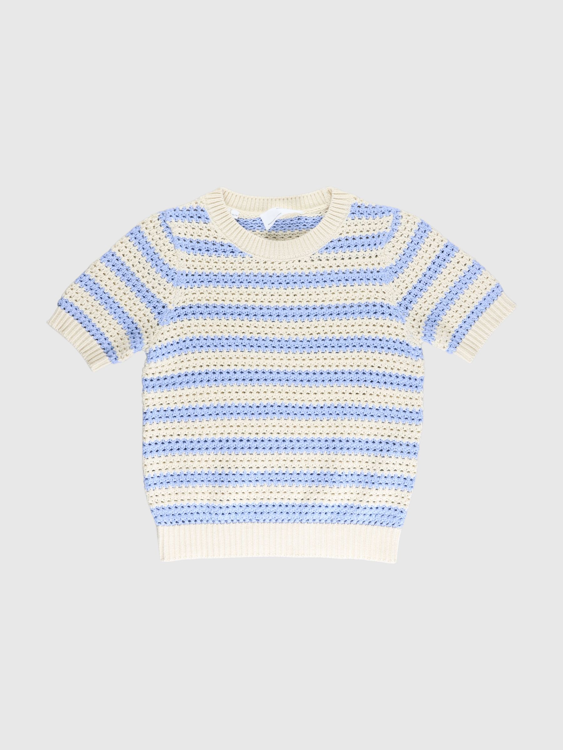 STRIPED CROCHET TOP