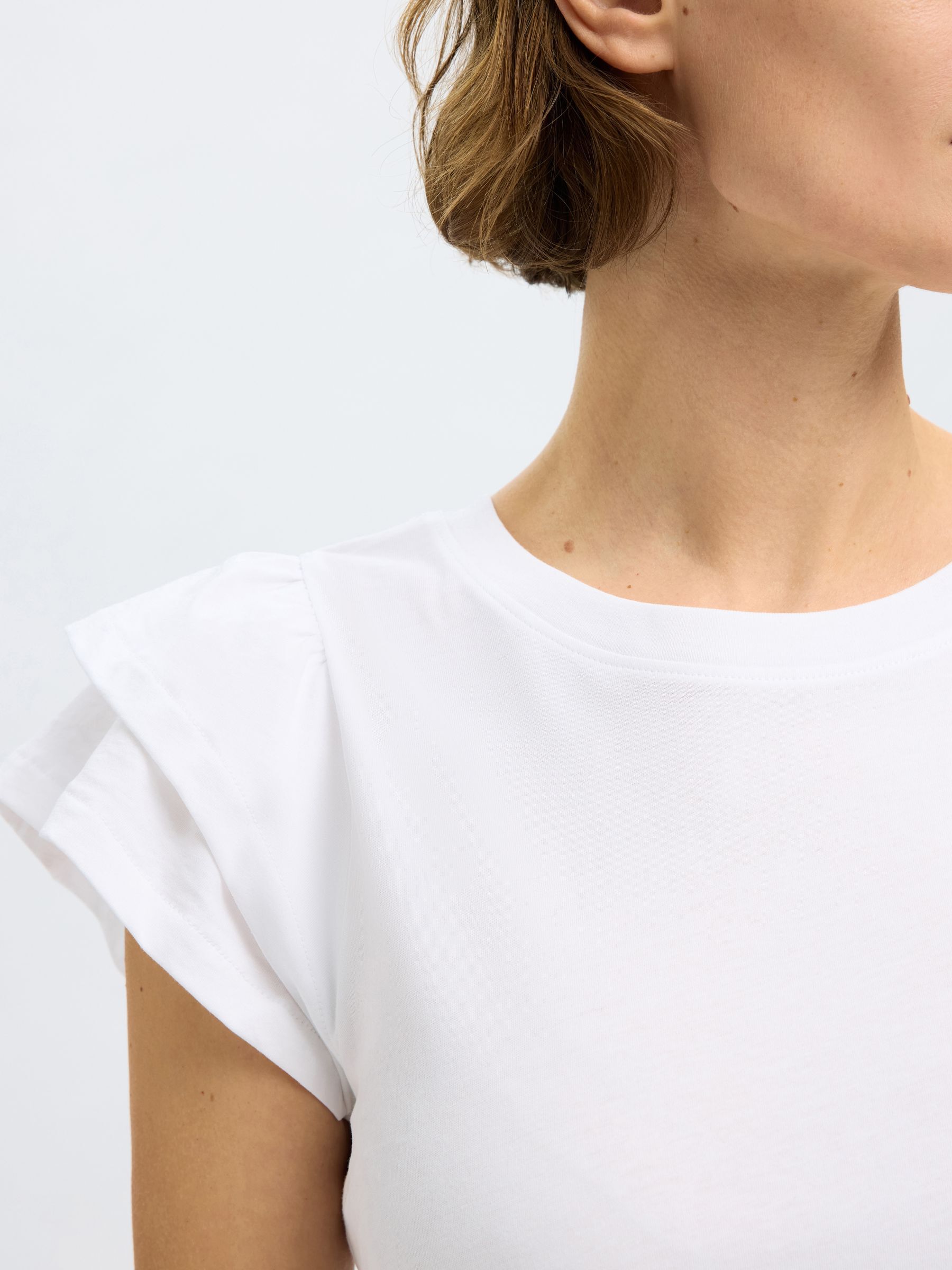EN COTON À VOLANTS T-SHIRT