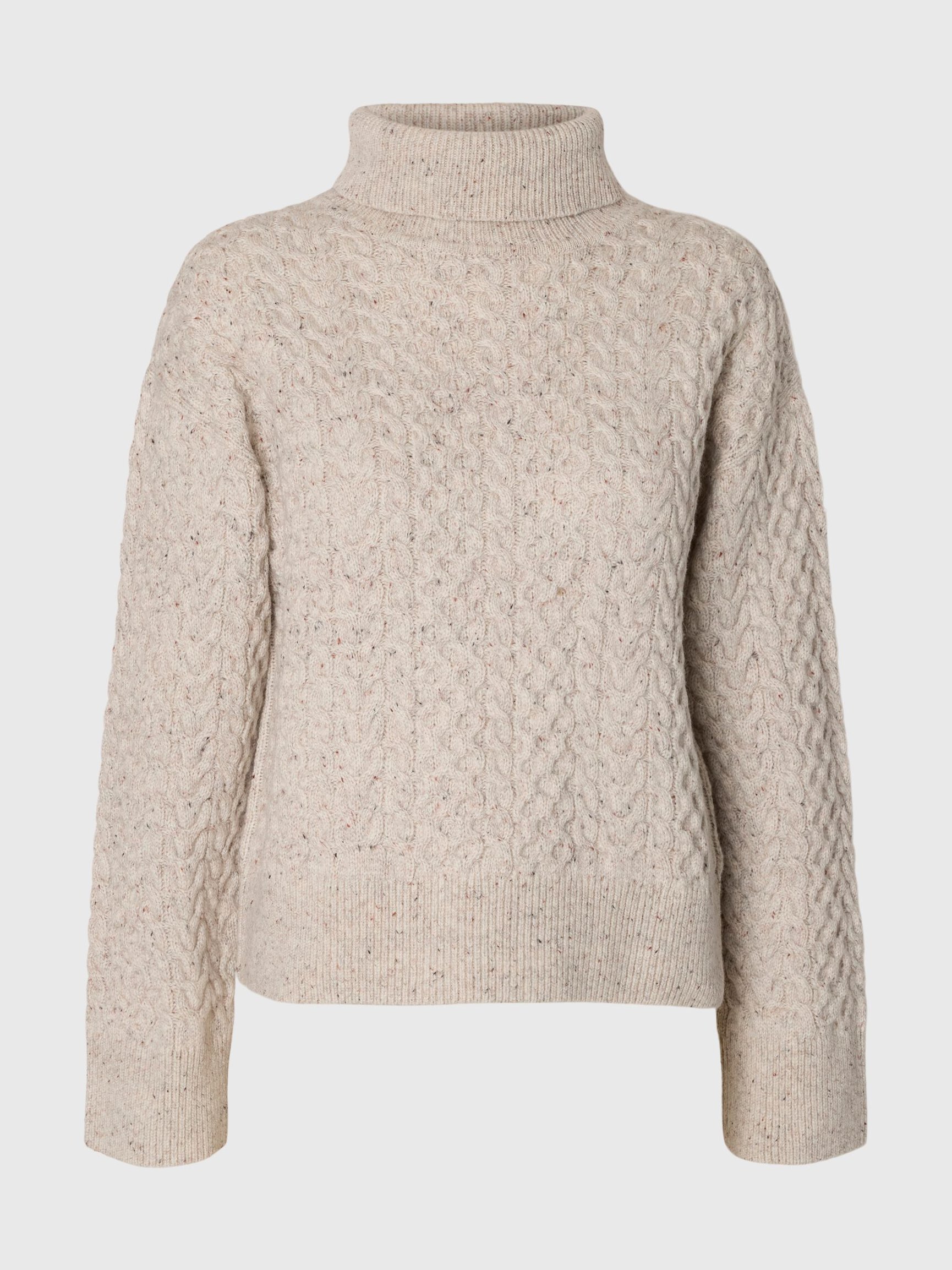 CABLE KNIT TURTLENECK
