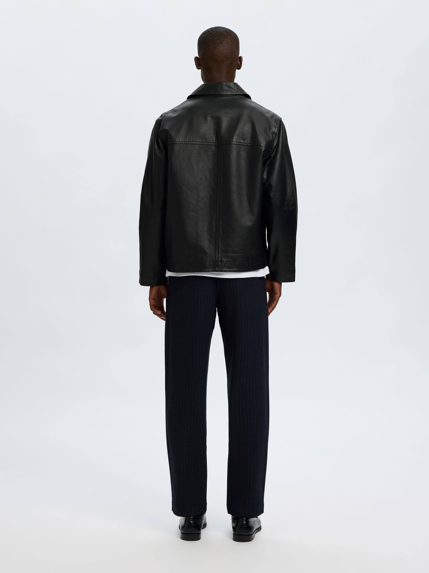 ZIPPED LEATHER JACKET