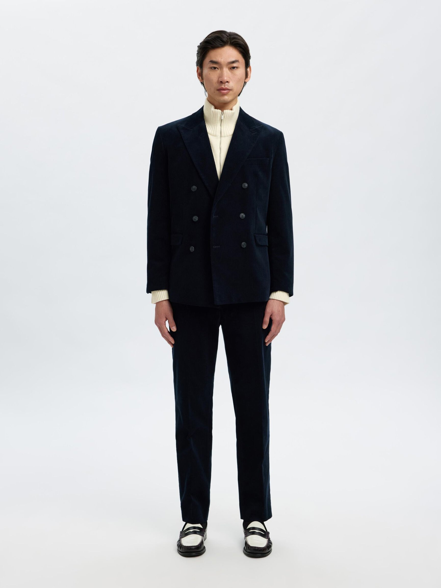 CASHMERE BLEND HALF-ZIP JUMPER