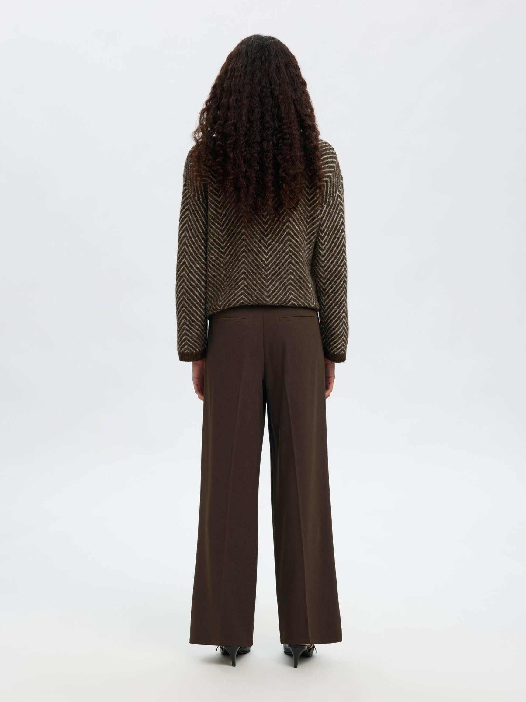 WOVEN WIDE-LEG TROUSERS