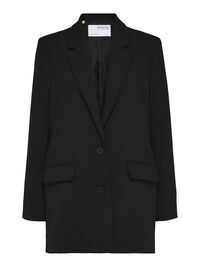 LANGER RELAXED FIT EINREIHIGER BLAZER, Black, highres