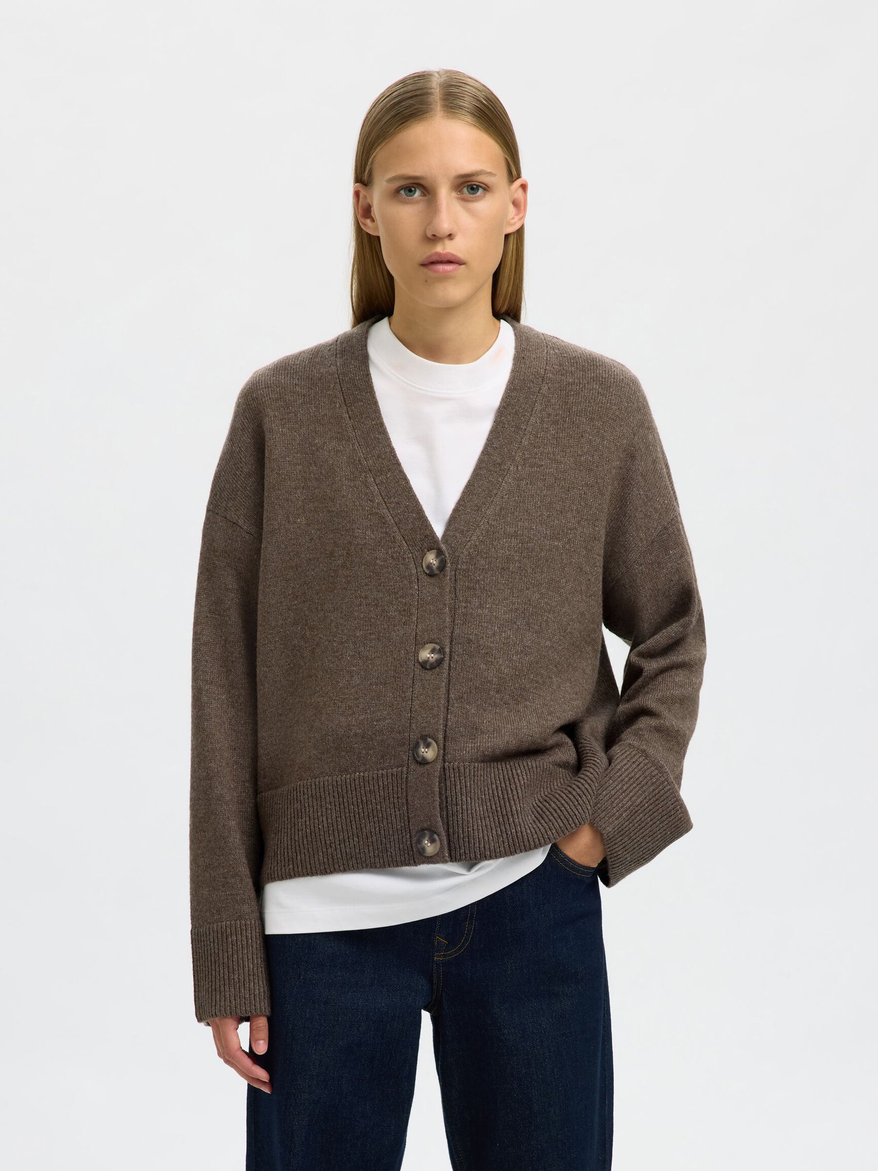 ULDBLANDING STRIKKET CARDIGAN