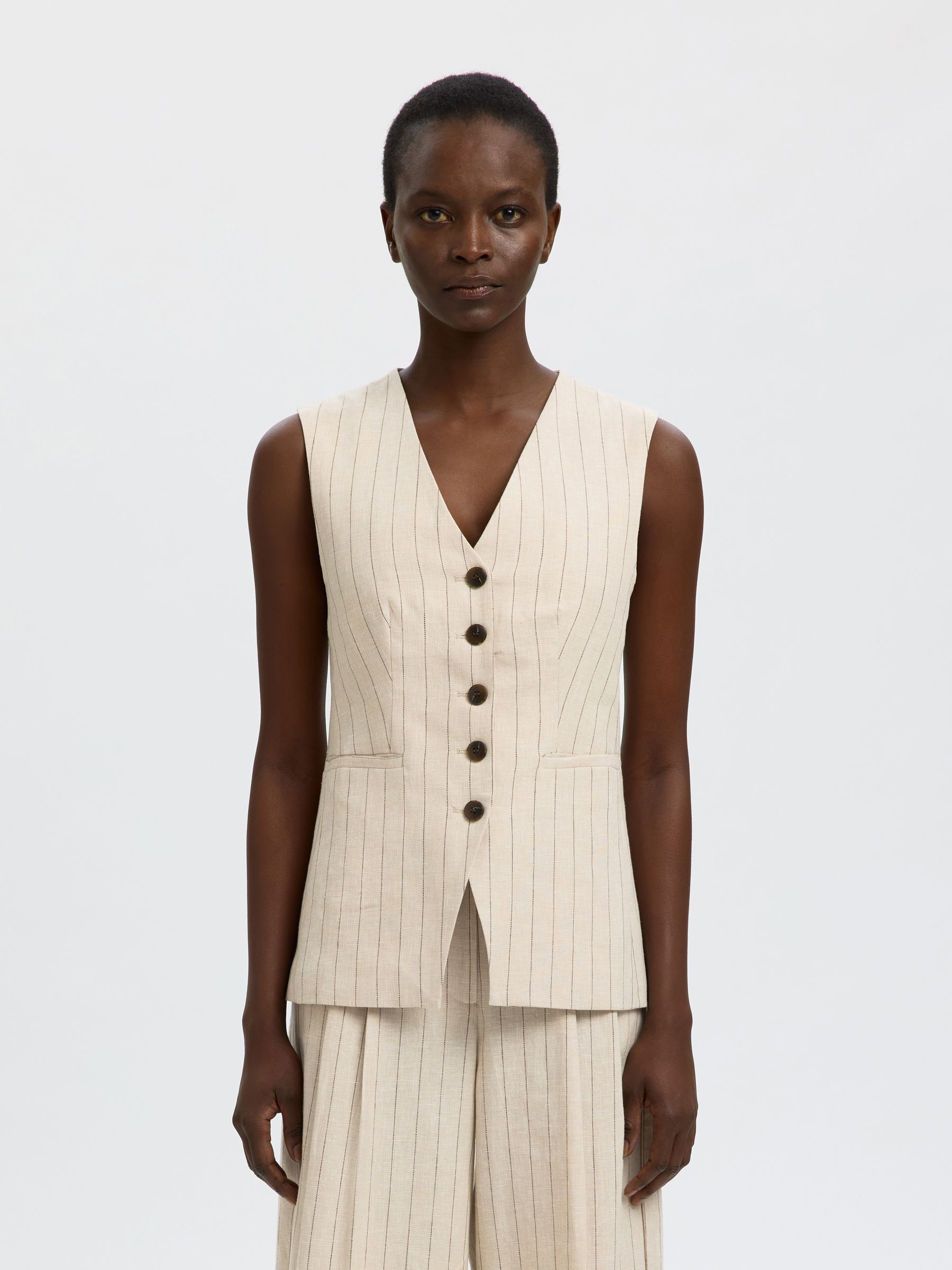 LINEN BLEND VEST
