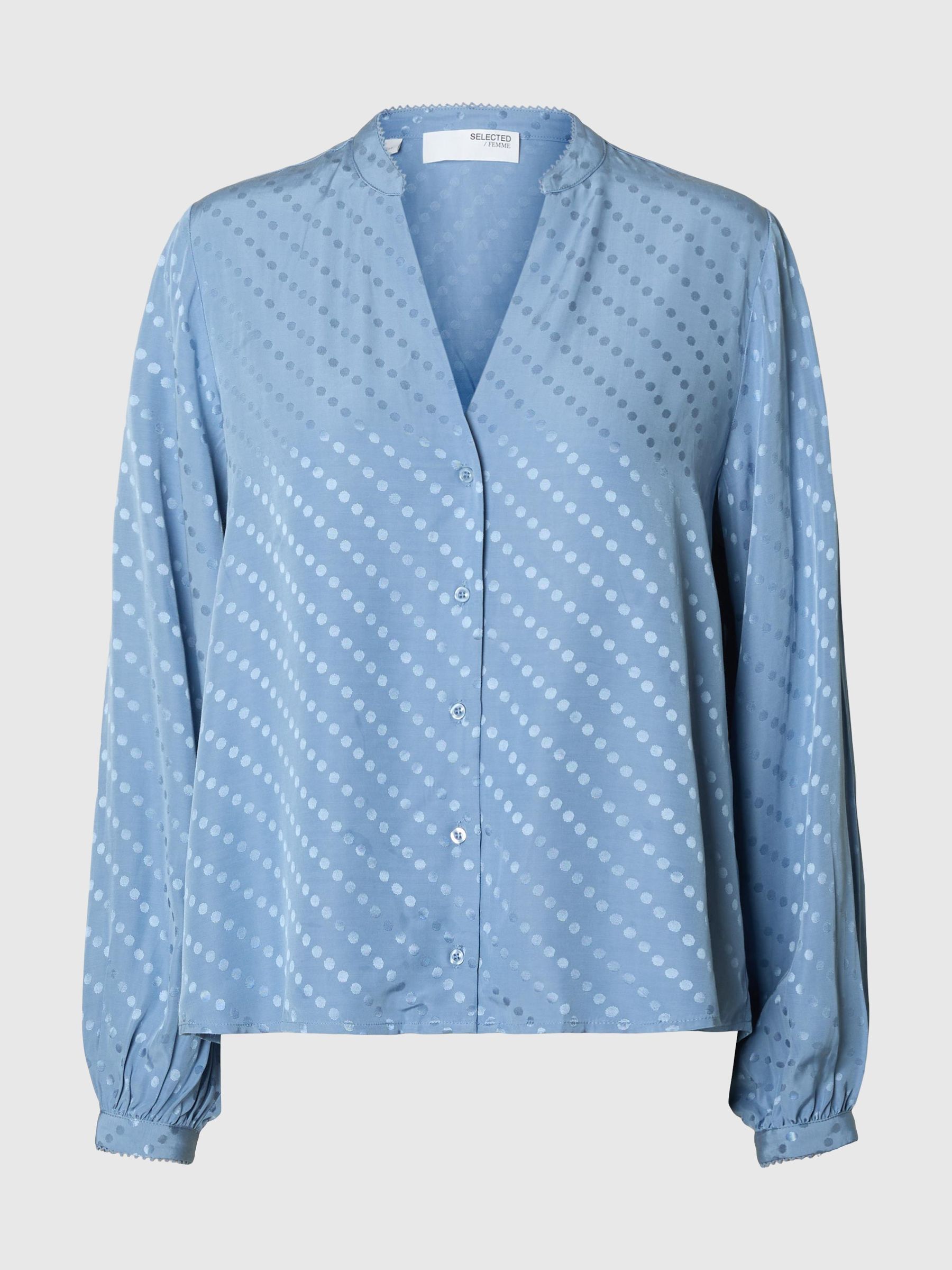 VISCOSE BLEND LONG SLEEVED BLOUSE