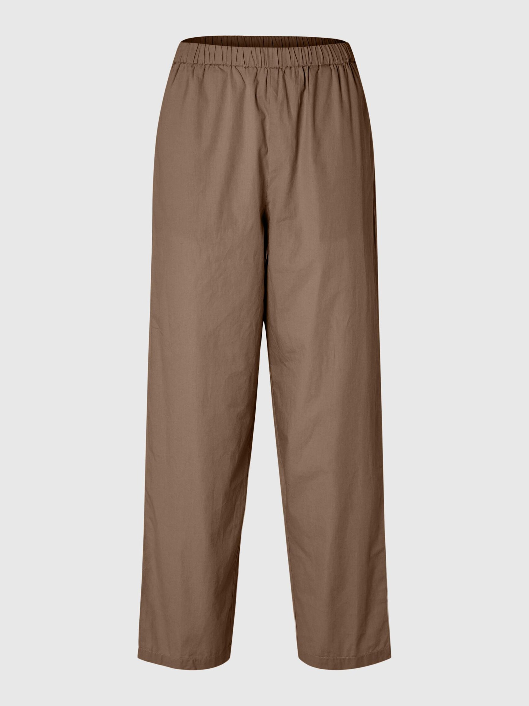COTTON HIGH WAISTED TROUSERS