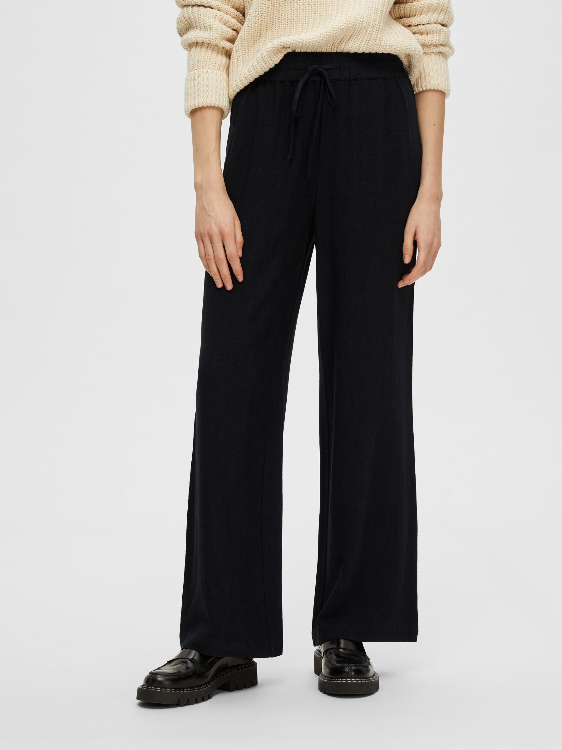 VISCOSE BLEND TROUSERS