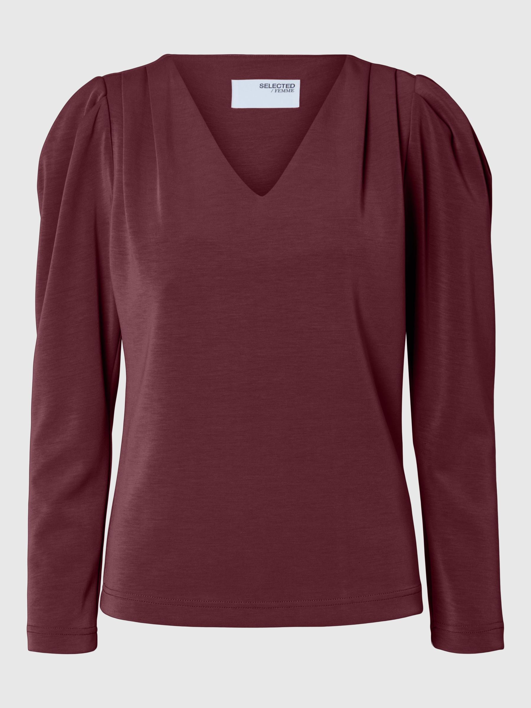 DRAPED V-NECK TOP