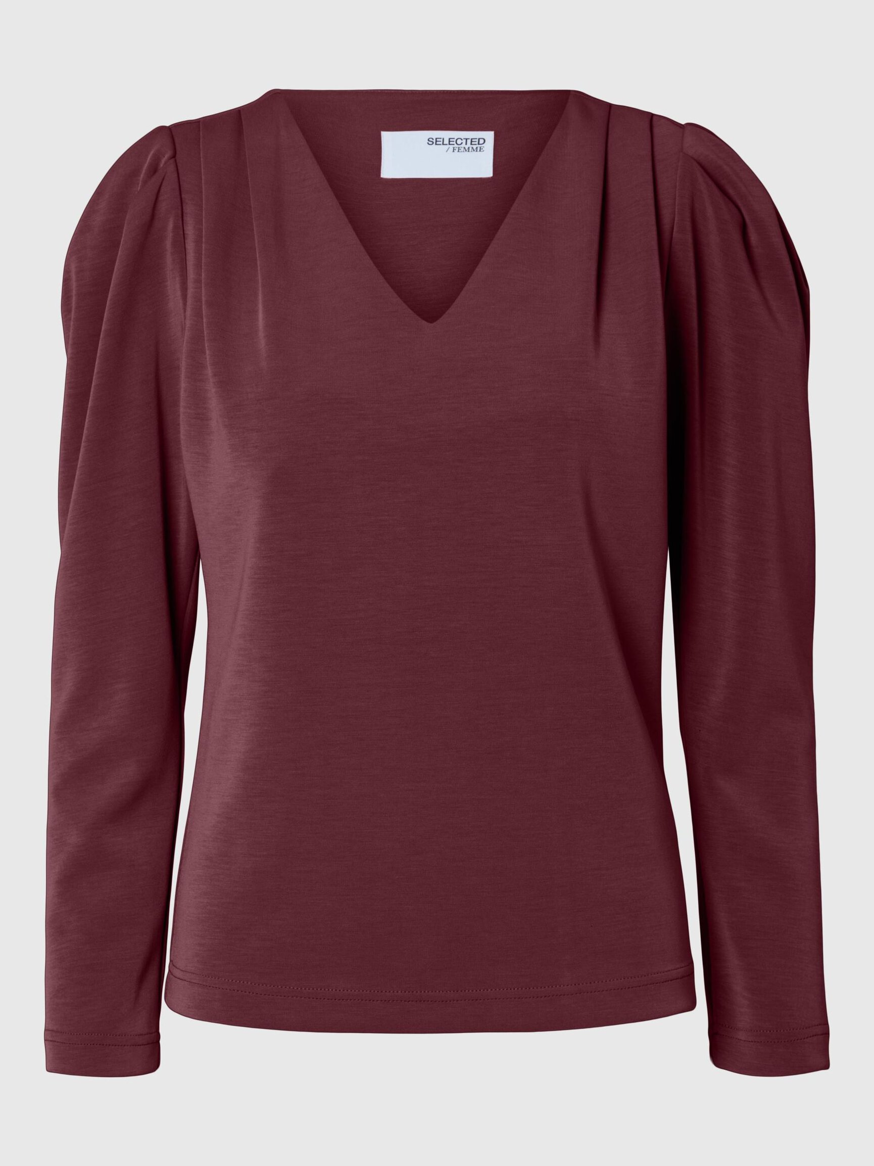 DRAPED V-NECK TOP