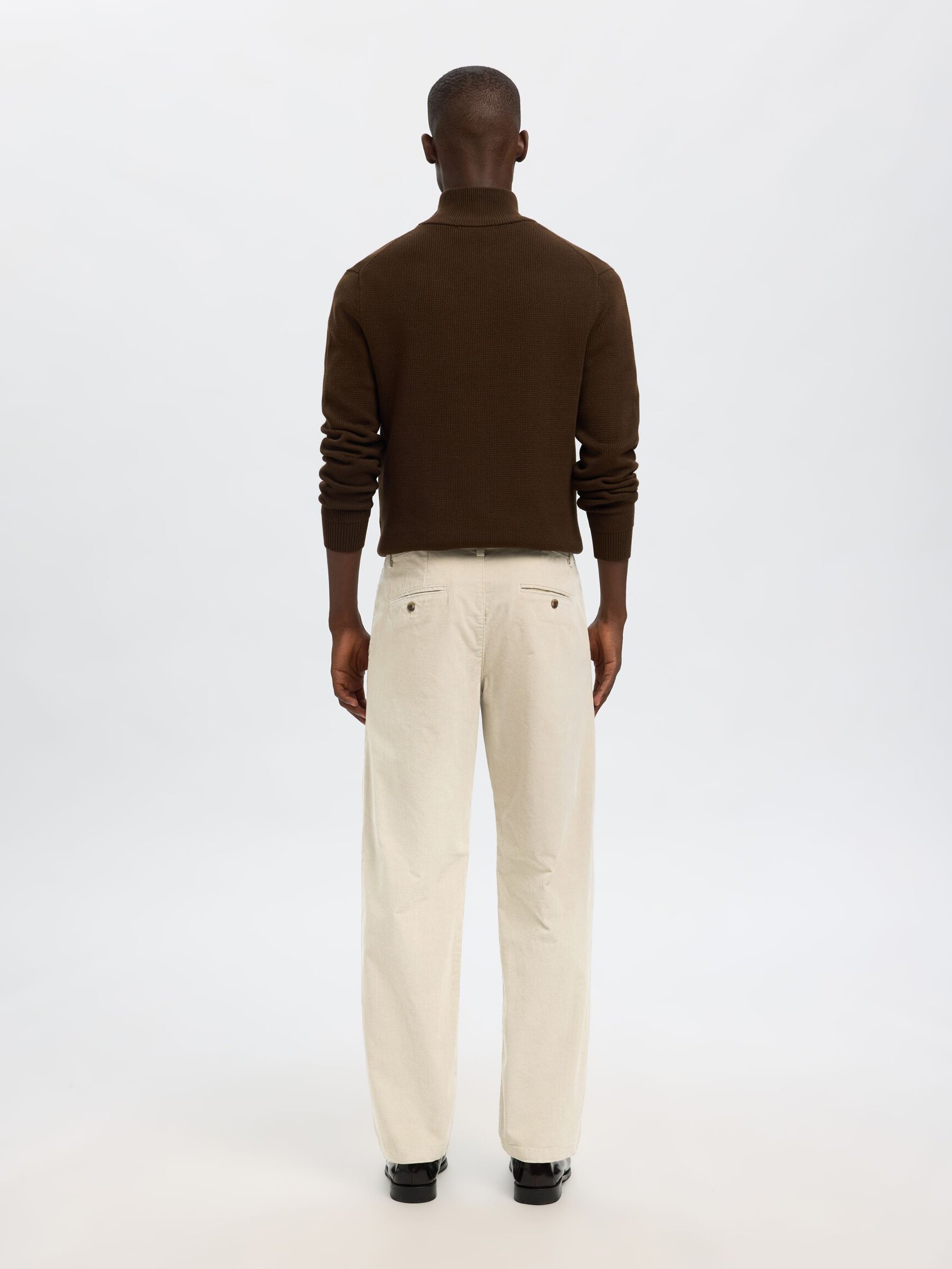 CORDUROY STRAIGHT-LEG TROUSERS