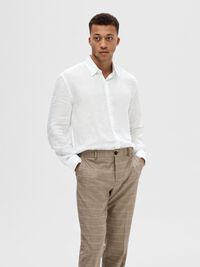 100% LINEN SHIRT, White, highres