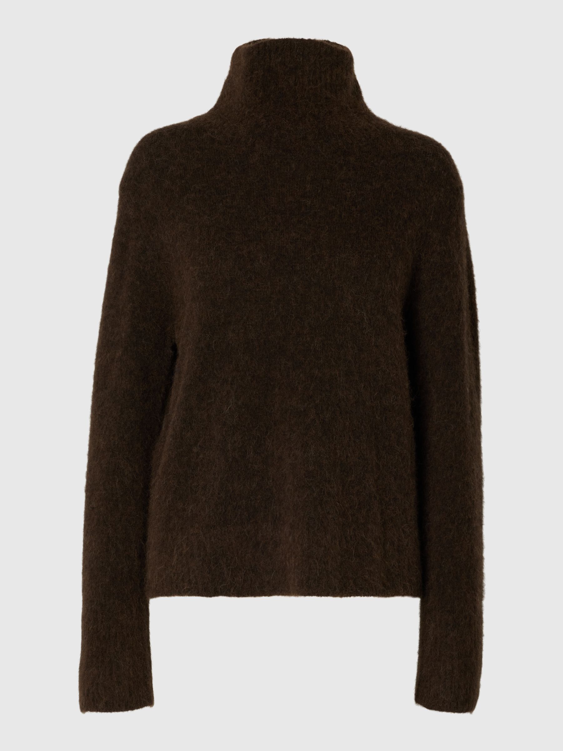 WOOL BLEND HIGH-NECK JUMPER