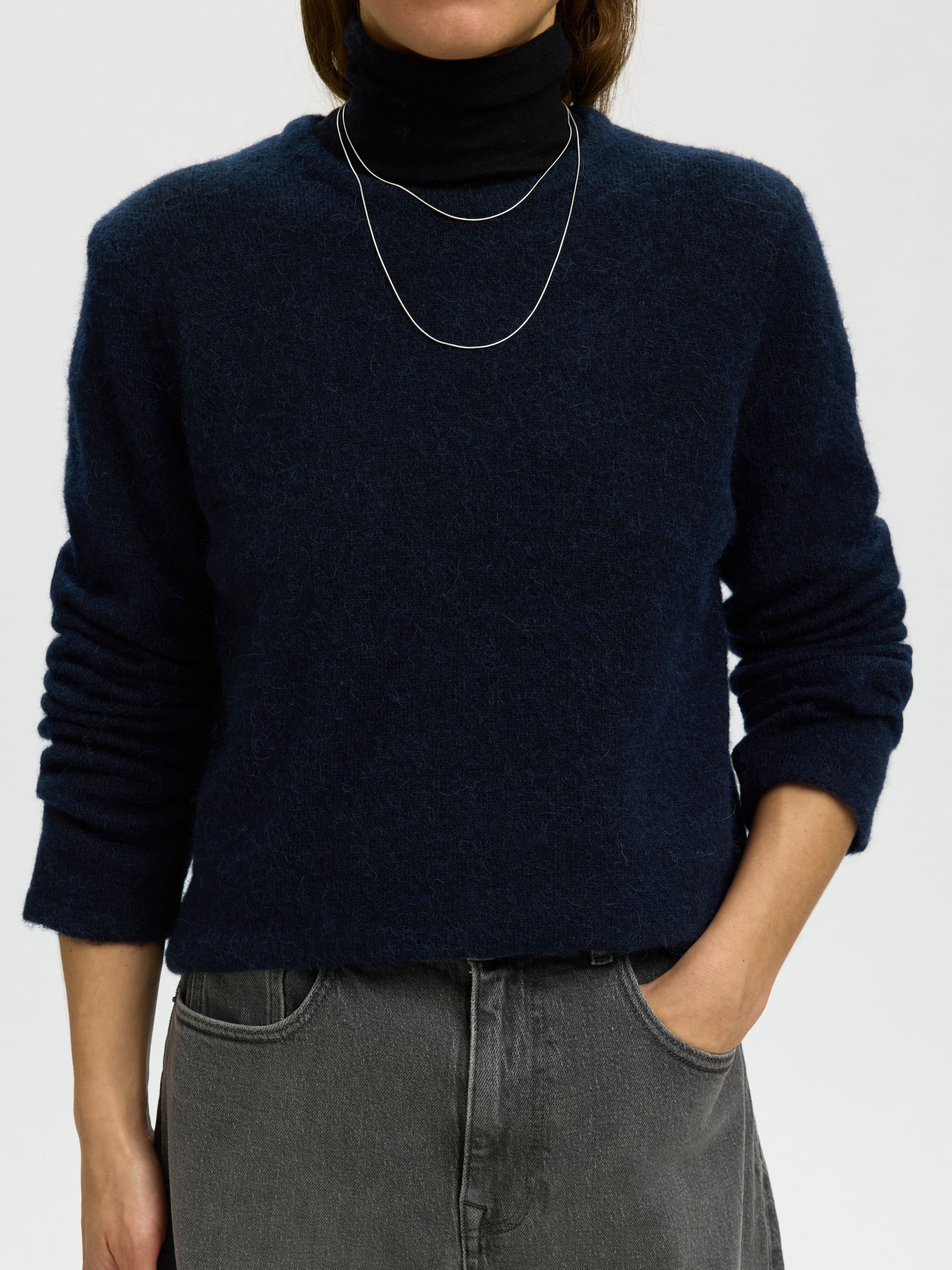 WOOL BLEND KNITTED PULLOVER