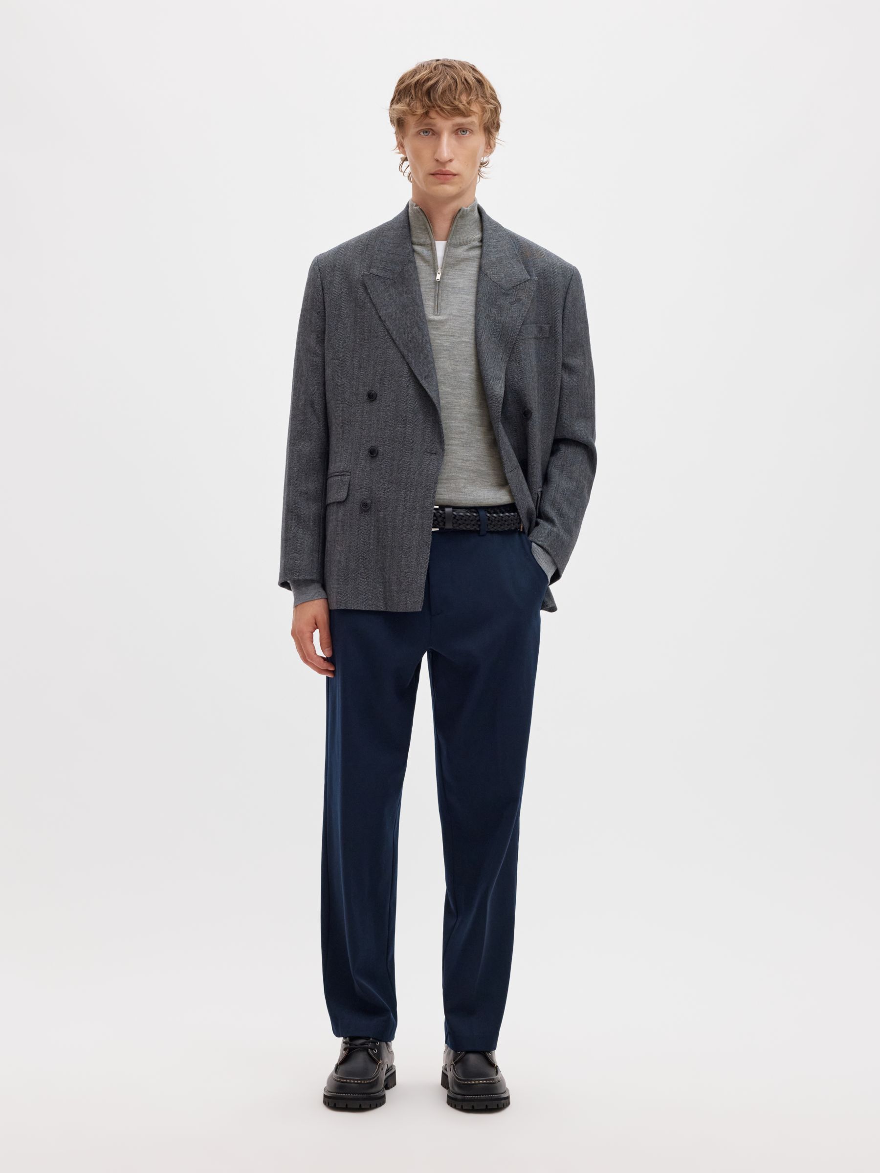 100% MERINO WOOL HALF-ZIP JUMPER