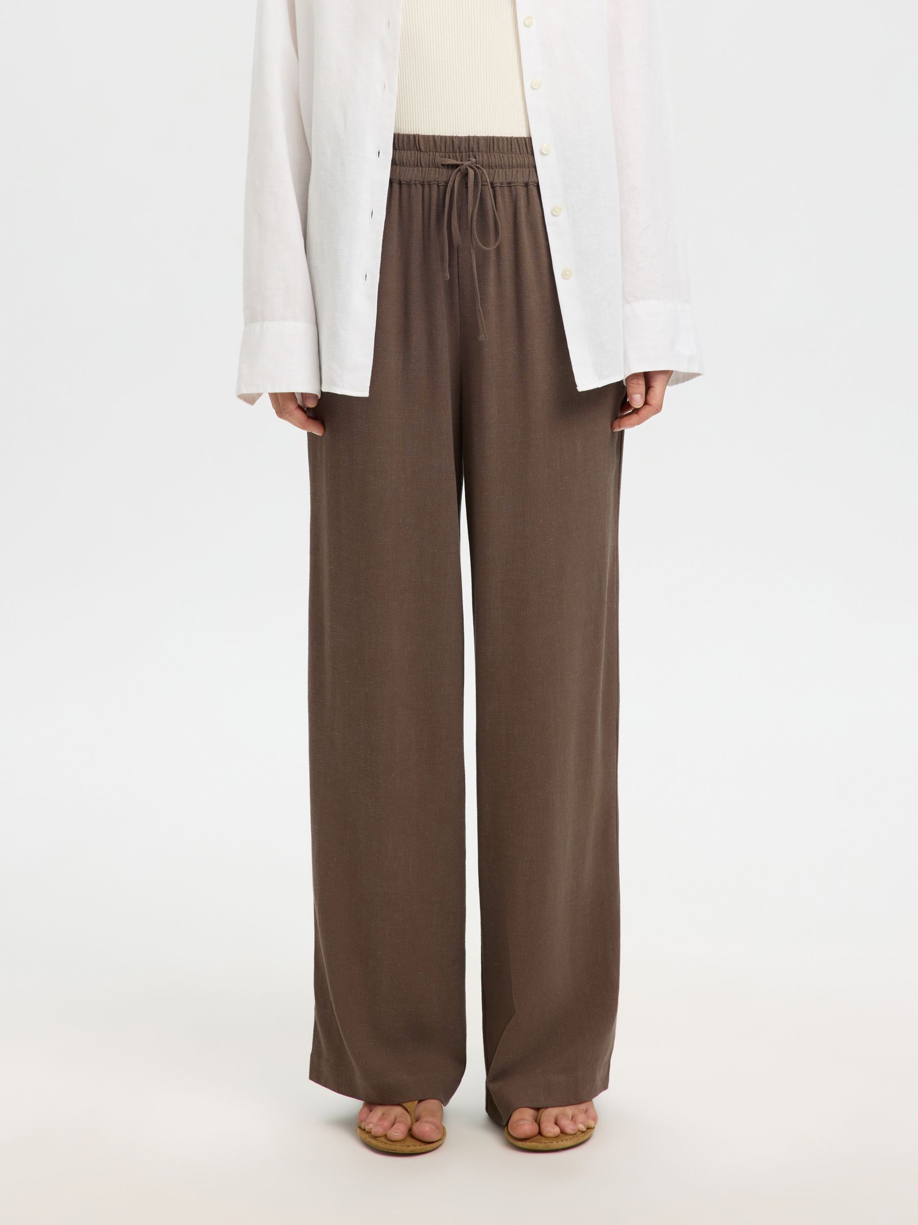 VISCOSE BLEND TROUSERS