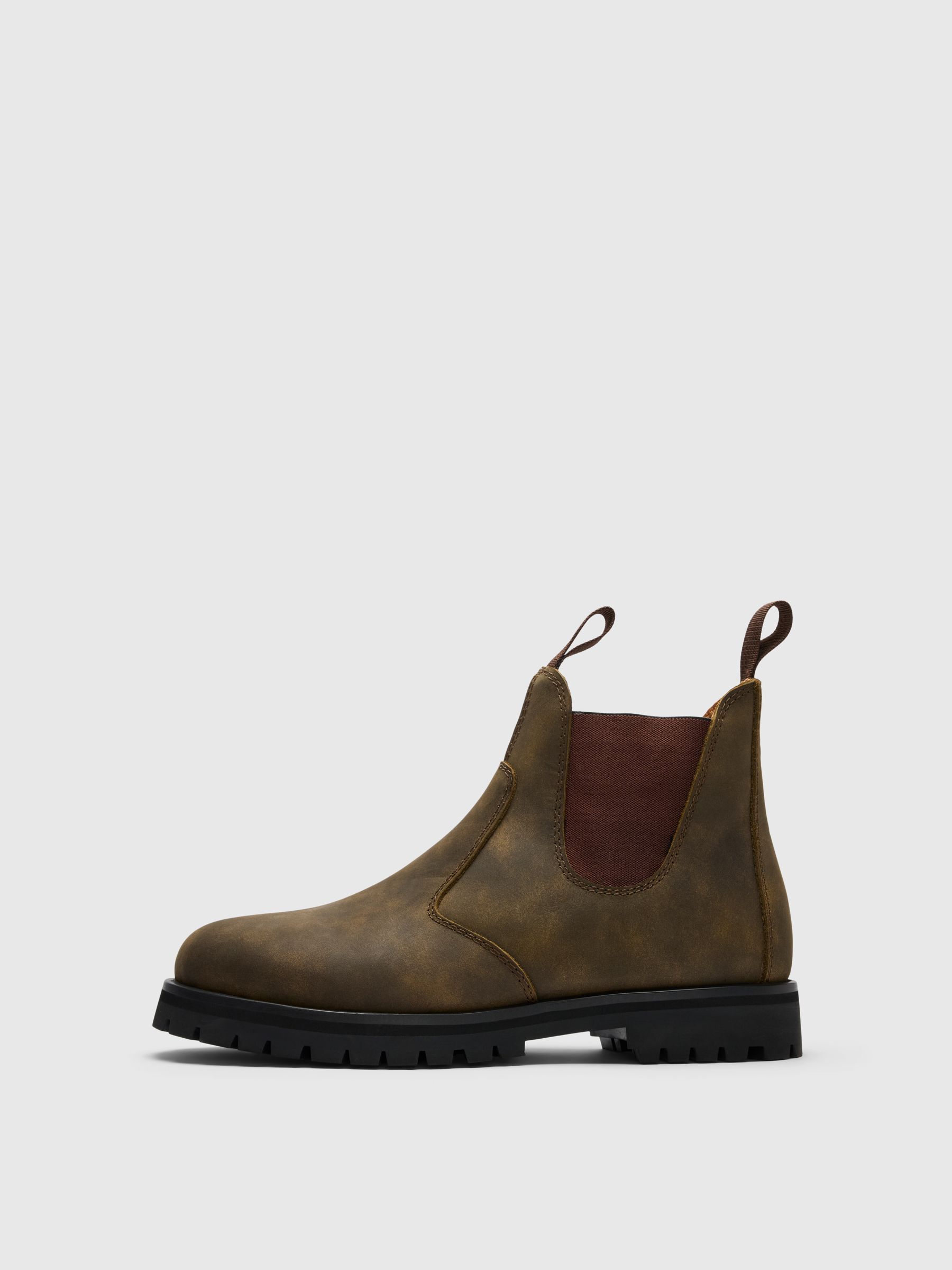 CHUNKY LEDER CHELSEA BOOTS