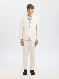 100% BOMULD BLAZER, Egret, highres