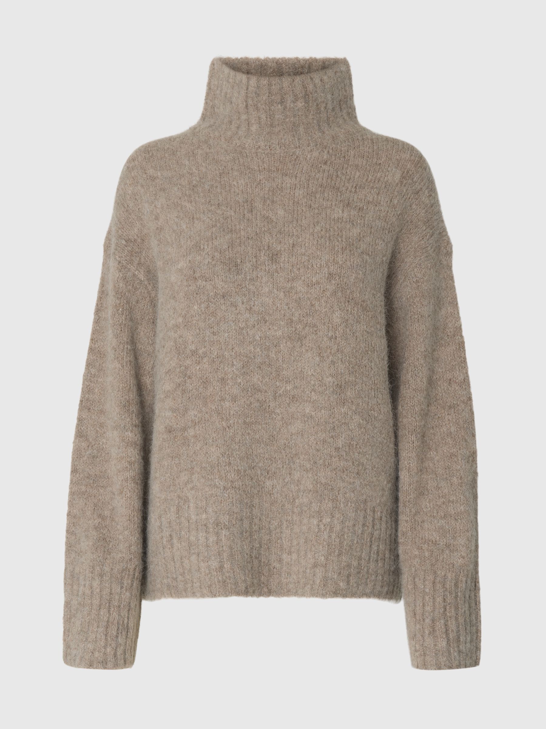 WOOL BLEND HIGH-NECK JUMPER