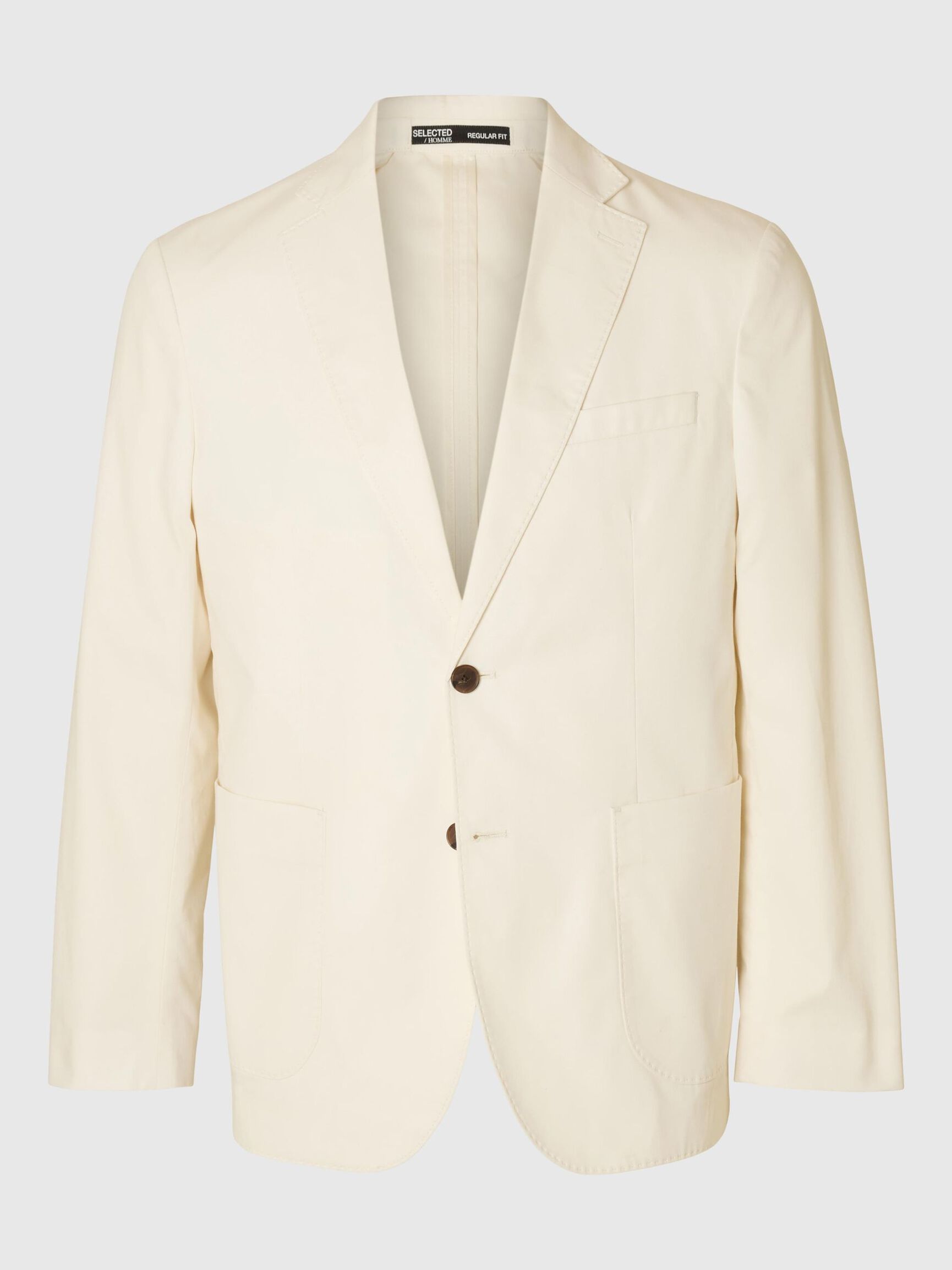 100% BOMULD BLAZER, Egret, highres